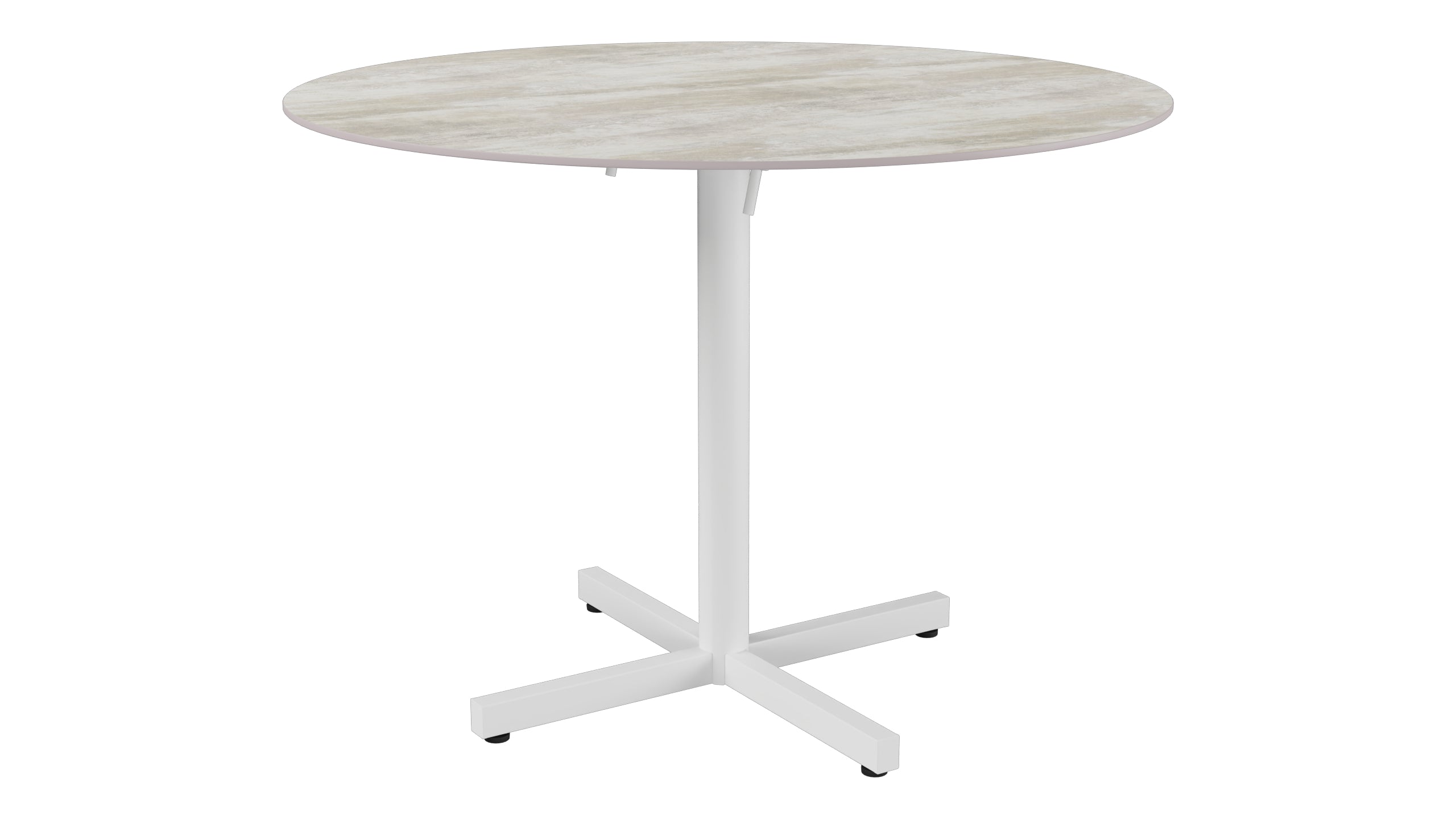 Luzern Glasfaser-Gartentisch Decor ø100 klappbar in Stromboli hell  präsentiert im Onlineshop von KAQTU Design AG. Gartentisch ist von Schaffner