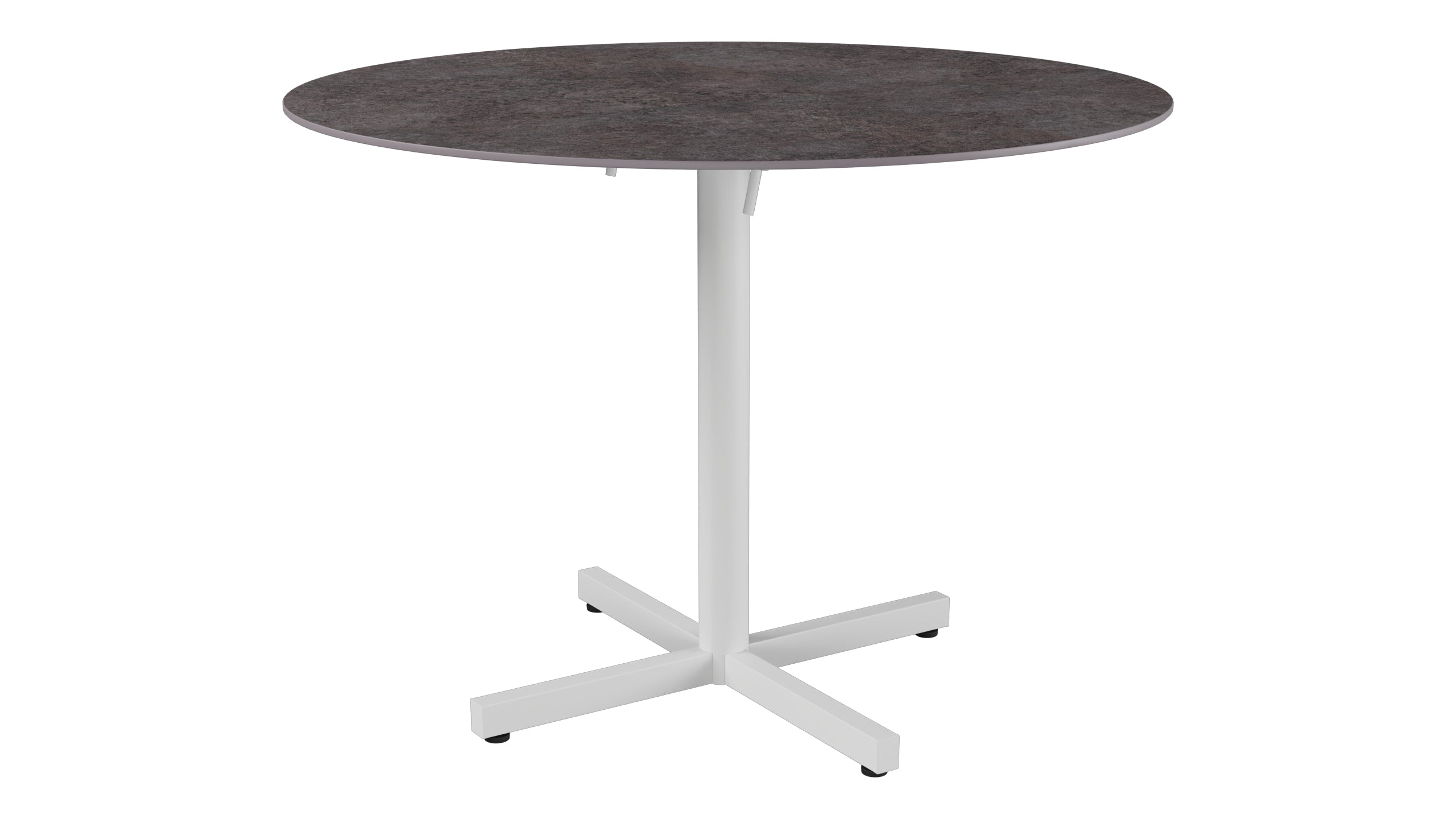Luzern Glasfaser-Gartentisch Decor ø100 klappbar in Cooperfield präsentiert im Onlineshop von KAQTU Design AG. Gartentisch ist von Schaffner