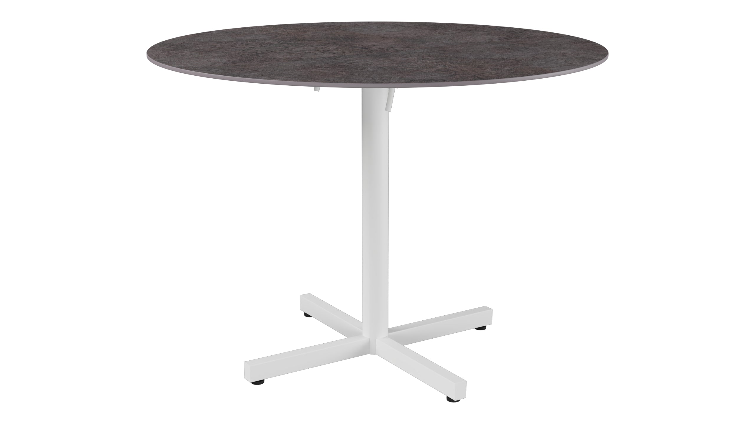 Luzern Glasfaser-Gartentisch Decor ø100 klappbar in Cooperfield präsentiert im Onlineshop von KAQTU Design AG. Gartentisch ist von Schaffner