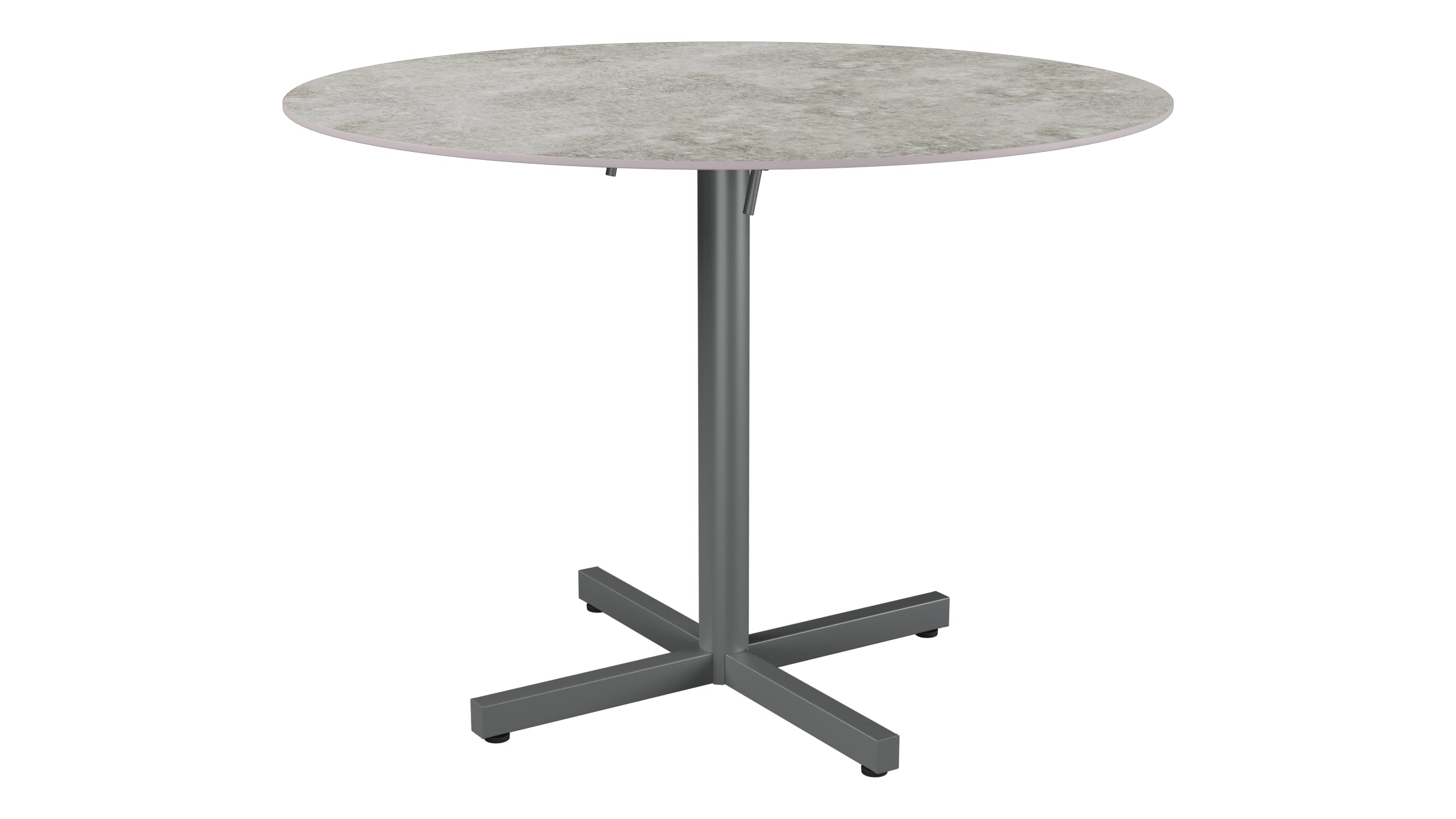 Luzern Glasfaser-Gartentisch Decor ø100 klappbar in Beton präsentiert im Onlineshop von KAQTU Design AG. Gartentisch ist von Schaffner