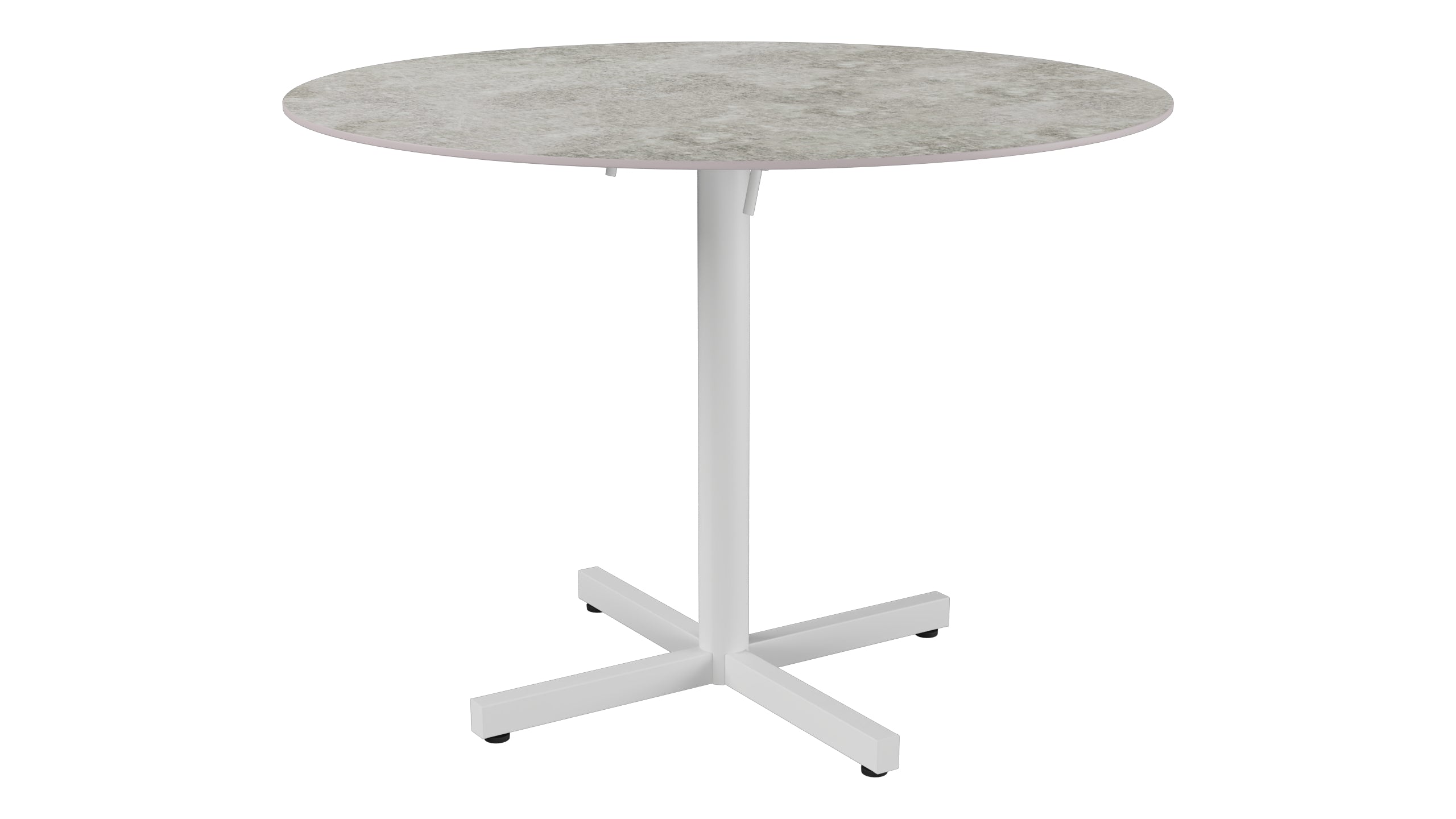 Luzern Glasfaser-Gartentisch Decor ø100 klappbar in Beton präsentiert im Onlineshop von KAQTU Design AG. Gartentisch ist von Schaffner