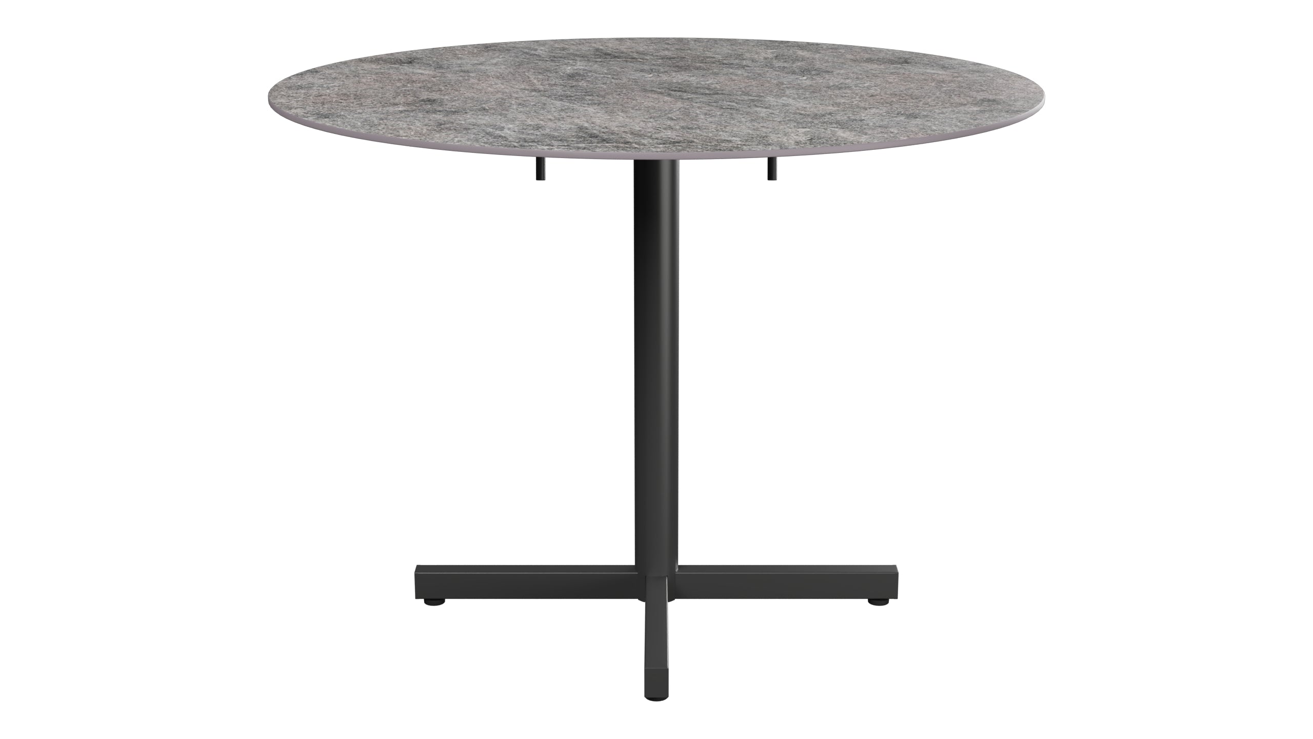 Luzern Glasfaser-Gartentisch Decor ø100 klappbar in Deko Schiefer präsentiert im Onlineshop von KAQTU Design AG. Gartentisch ist von Schaffner