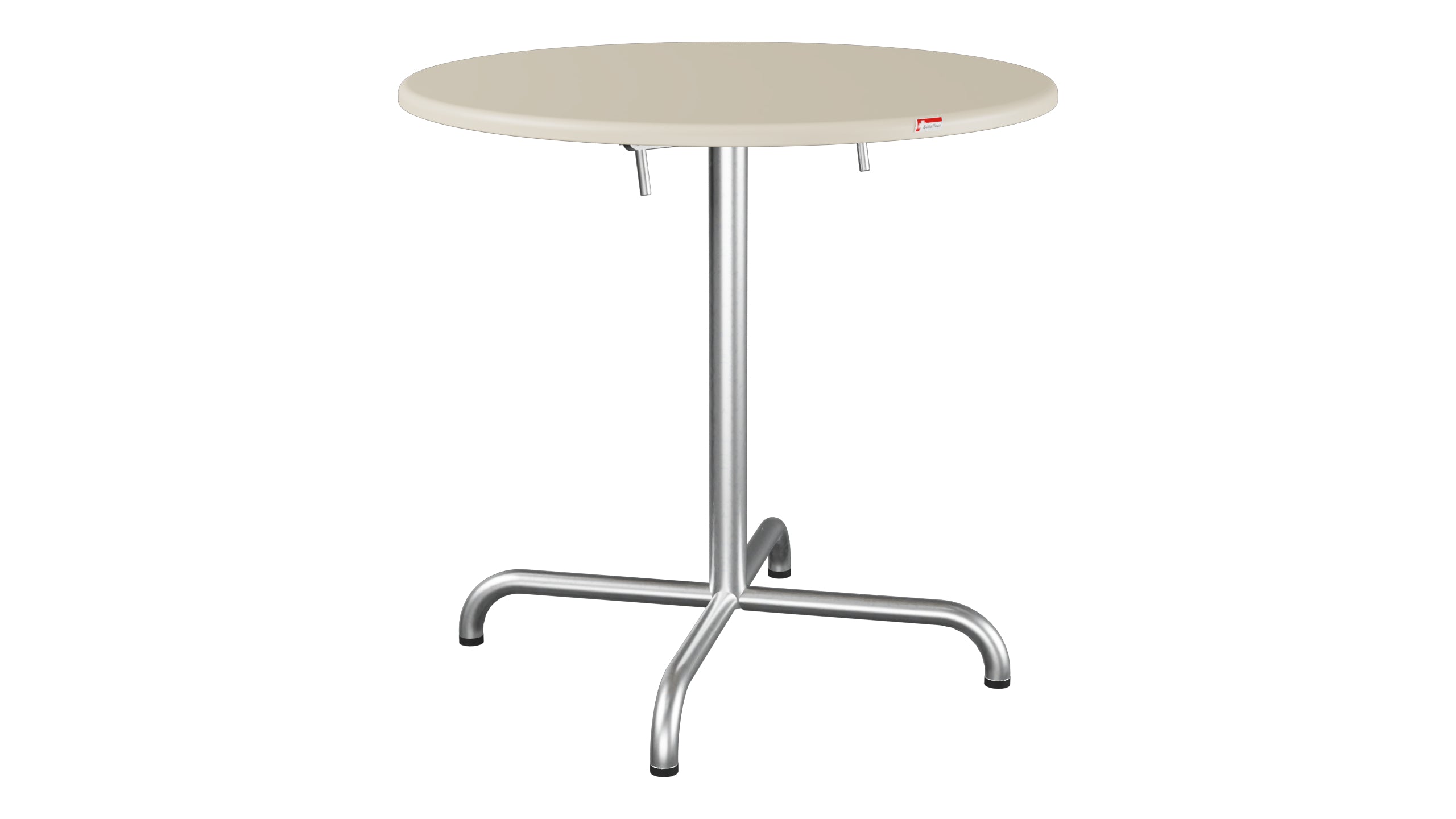 Davos Glasfaser-Gartentisch ø75 klappbar in Pastellsand präsentiert im Onlineshop von KAQTU Design AG. Gartentisch ist von Schaffner