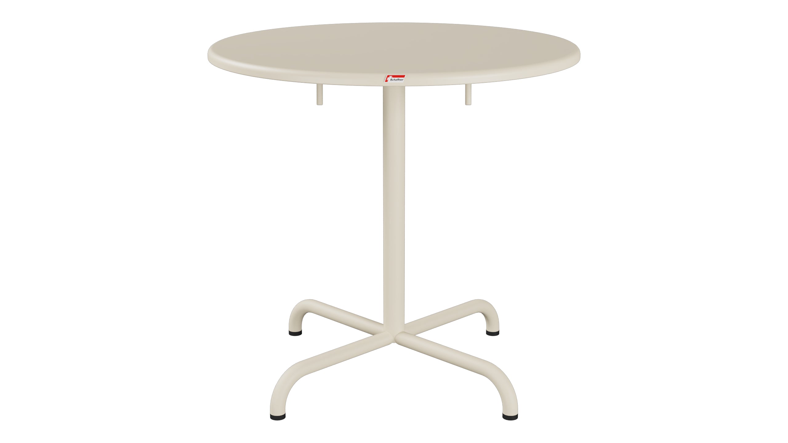 Davos Glasfaser-Gartentisch ø75 klappbar in Pastellsand präsentiert im Onlineshop von KAQTU Design AG. Gartentisch ist von Schaffner