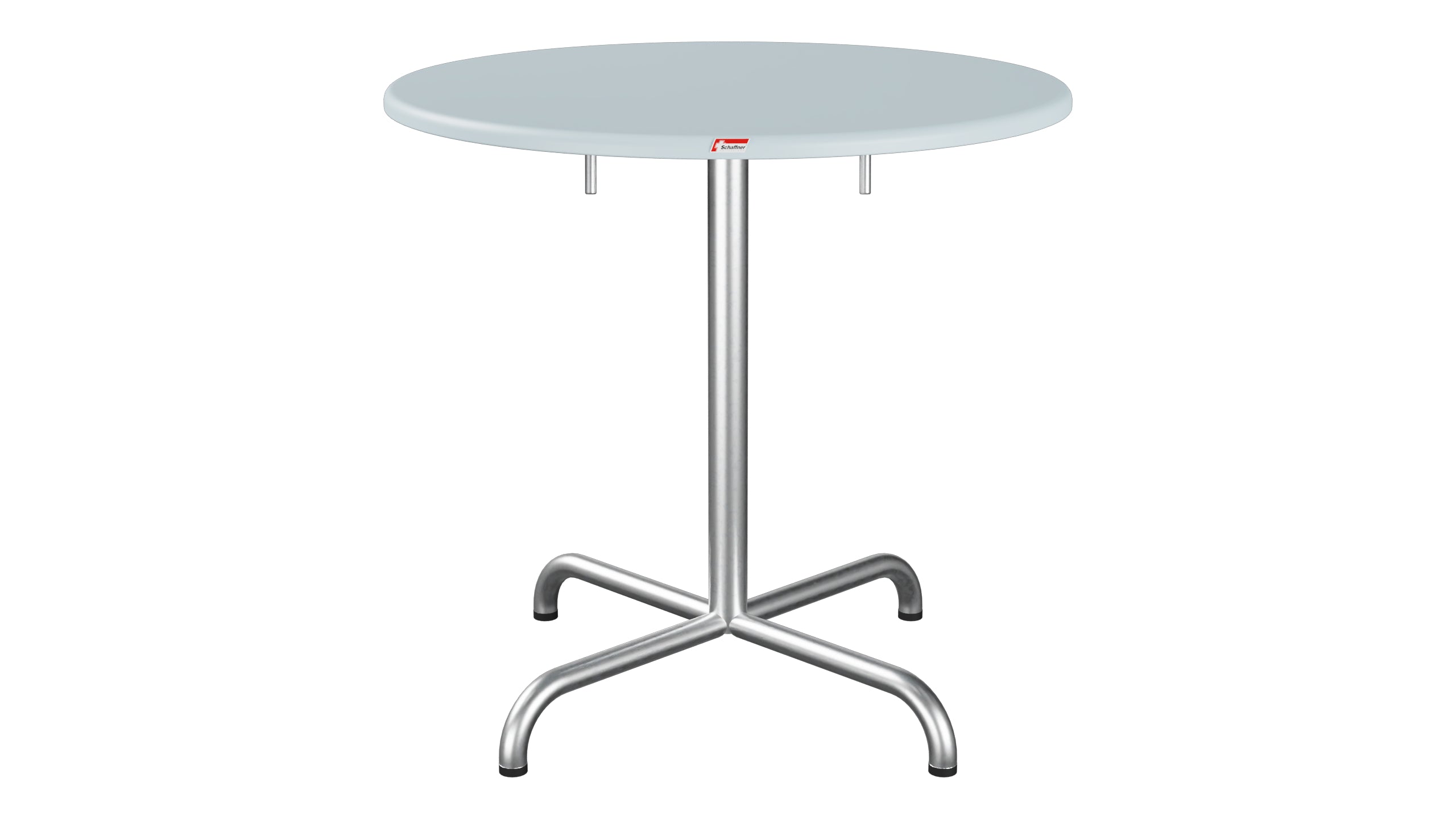 Davos Glasfaser-Gartentisch ø75 klappbar in Pastellblau präsentiert im Onlineshop von KAQTU Design AG. Gartentisch ist von Schaffner