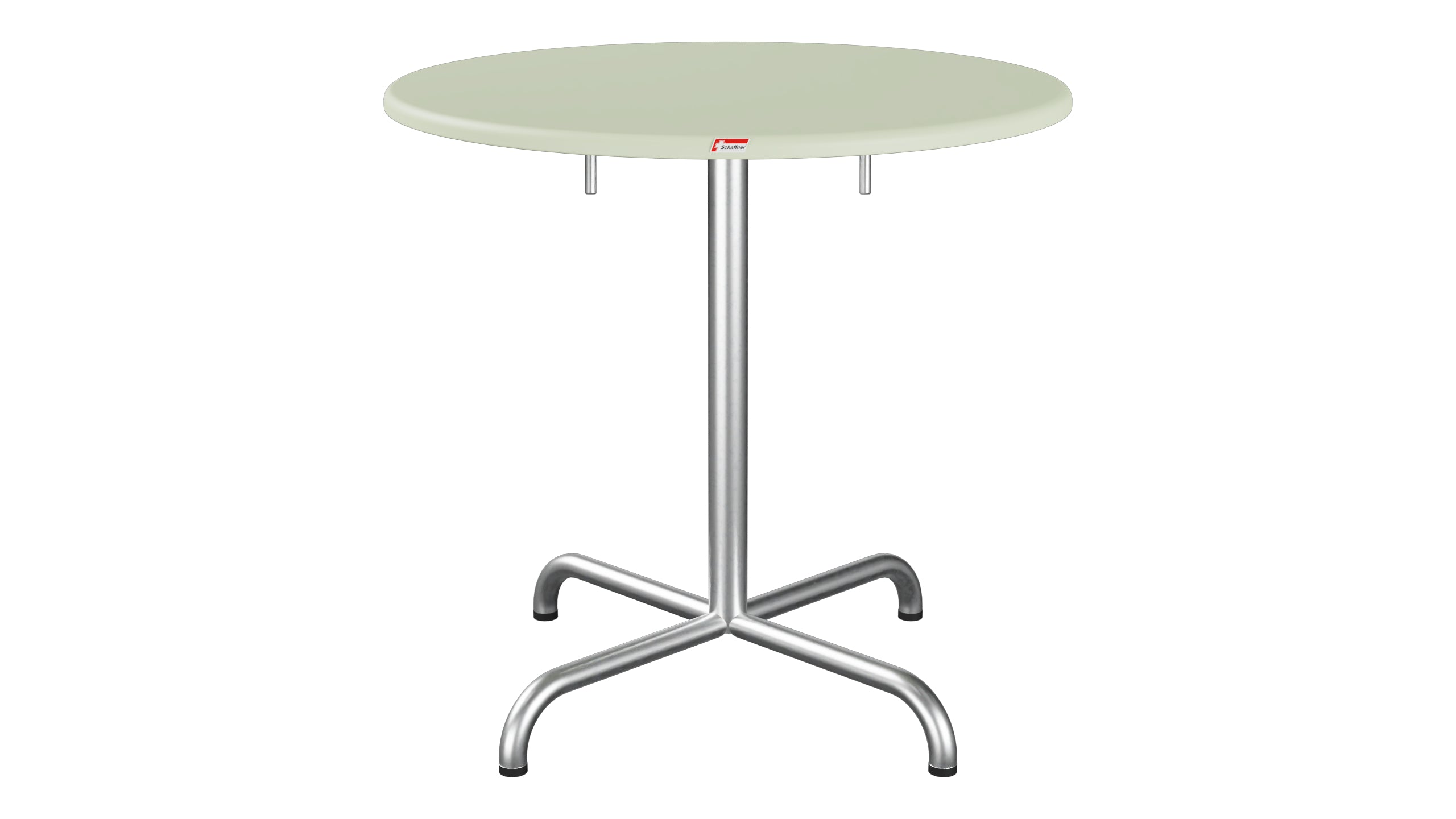 Davos Glasfaser-Gartentisch ø75 klappbar in Pastellgrün präsentiert im Onlineshop von KAQTU Design AG. Gartentisch ist von Schaffner