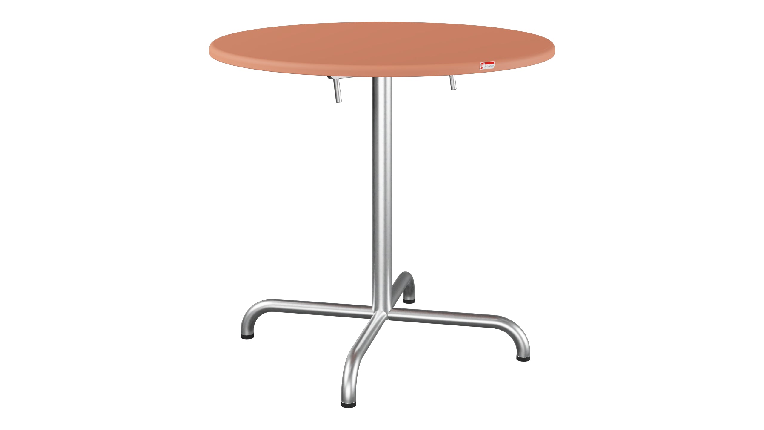 Davos Glasfaser-Gartentisch ø75 klappbar in Pastellterracotta präsentiert im Onlineshop von KAQTU Design AG. Gartentisch ist von Schaffner