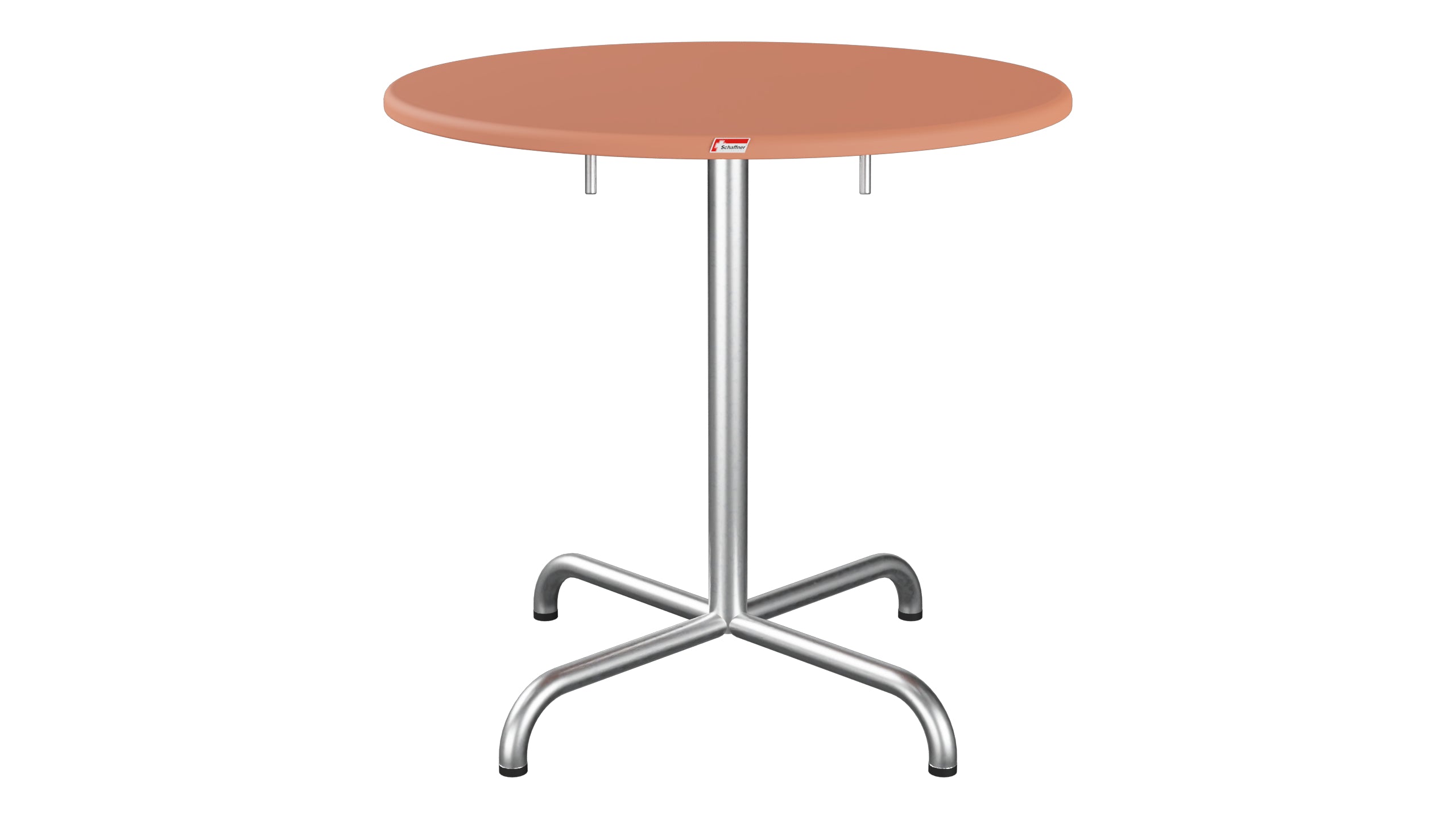 Davos Glasfaser-Gartentisch ø75 klappbar in Pastellterracotta präsentiert im Onlineshop von KAQTU Design AG. Gartentisch ist von Schaffner