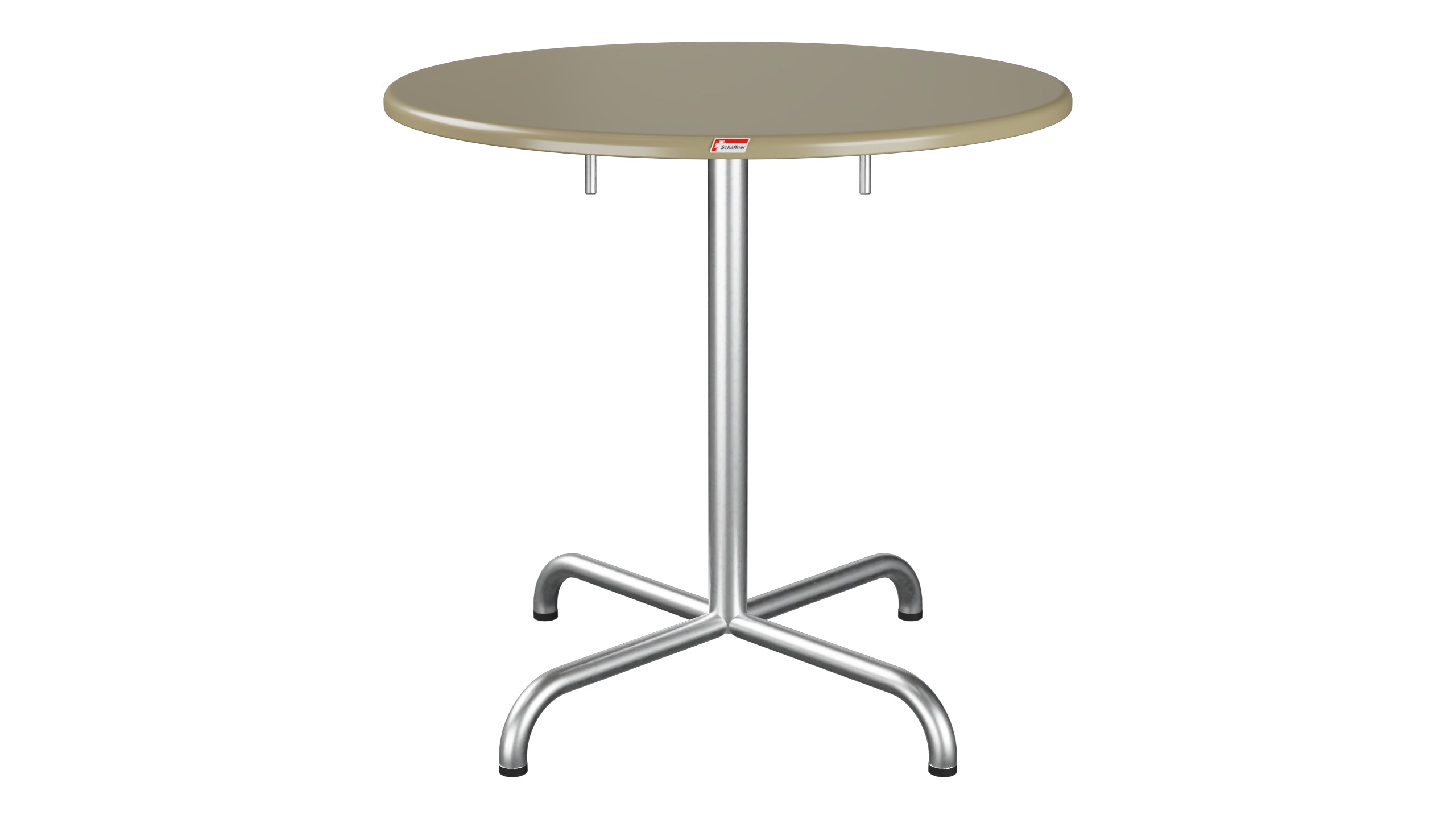 Davos Glasfaser-Gartentisch ø75 klappbar in Champagner präsentiert im Onlineshop von KAQTU Design AG. Gartentisch ist von Schaffner