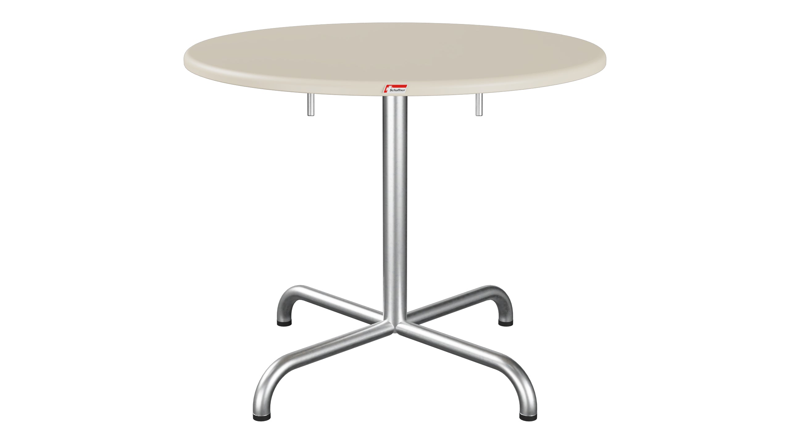 Davos Glasfaser-Salontisch ø75 / 62 klappbar in Pastellsand präsentiert im Onlineshop von KAQTU Design AG. Beistelltisch Outdoor ist von Schaffner