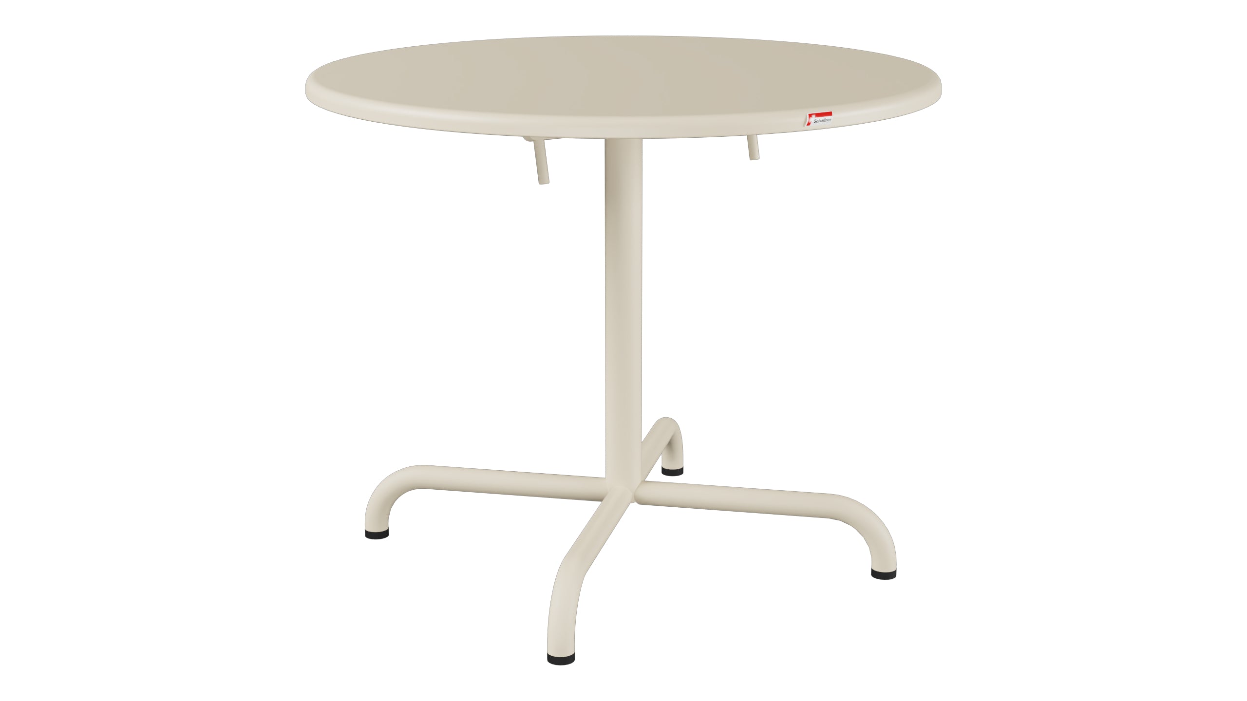 Davos Glasfaser-Salontisch ø75 / 62 klappbar in Pastellsand präsentiert im Onlineshop von KAQTU Design AG. Beistelltisch Outdoor ist von Schaffner