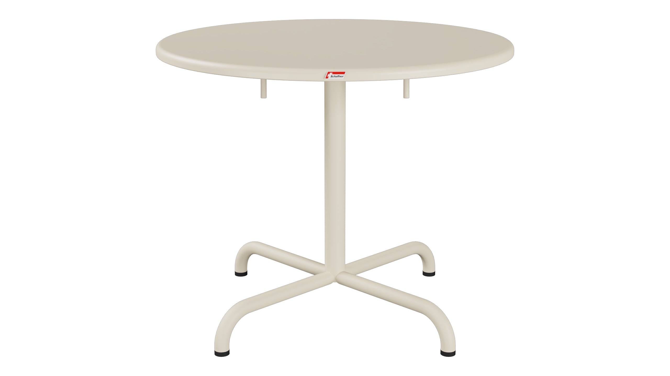 Davos Glasfaser-Salontisch ø75 / 62 klappbar in Pastellsand präsentiert im Onlineshop von KAQTU Design AG. Beistelltisch Outdoor ist von Schaffner