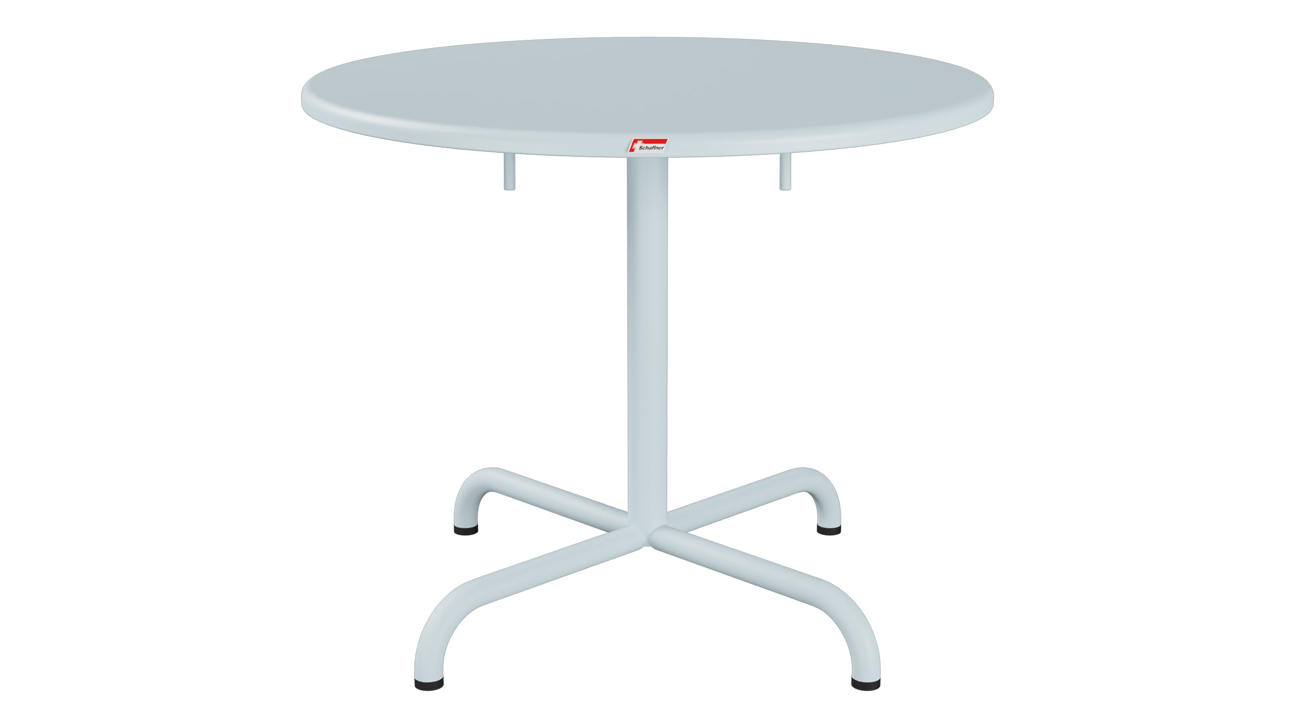 Davos Glasfaser-Salontisch ø75 / 62 klappbar in Pastellblau präsentiert im Onlineshop von KAQTU Design AG. Beistelltisch Outdoor ist von Schaffner