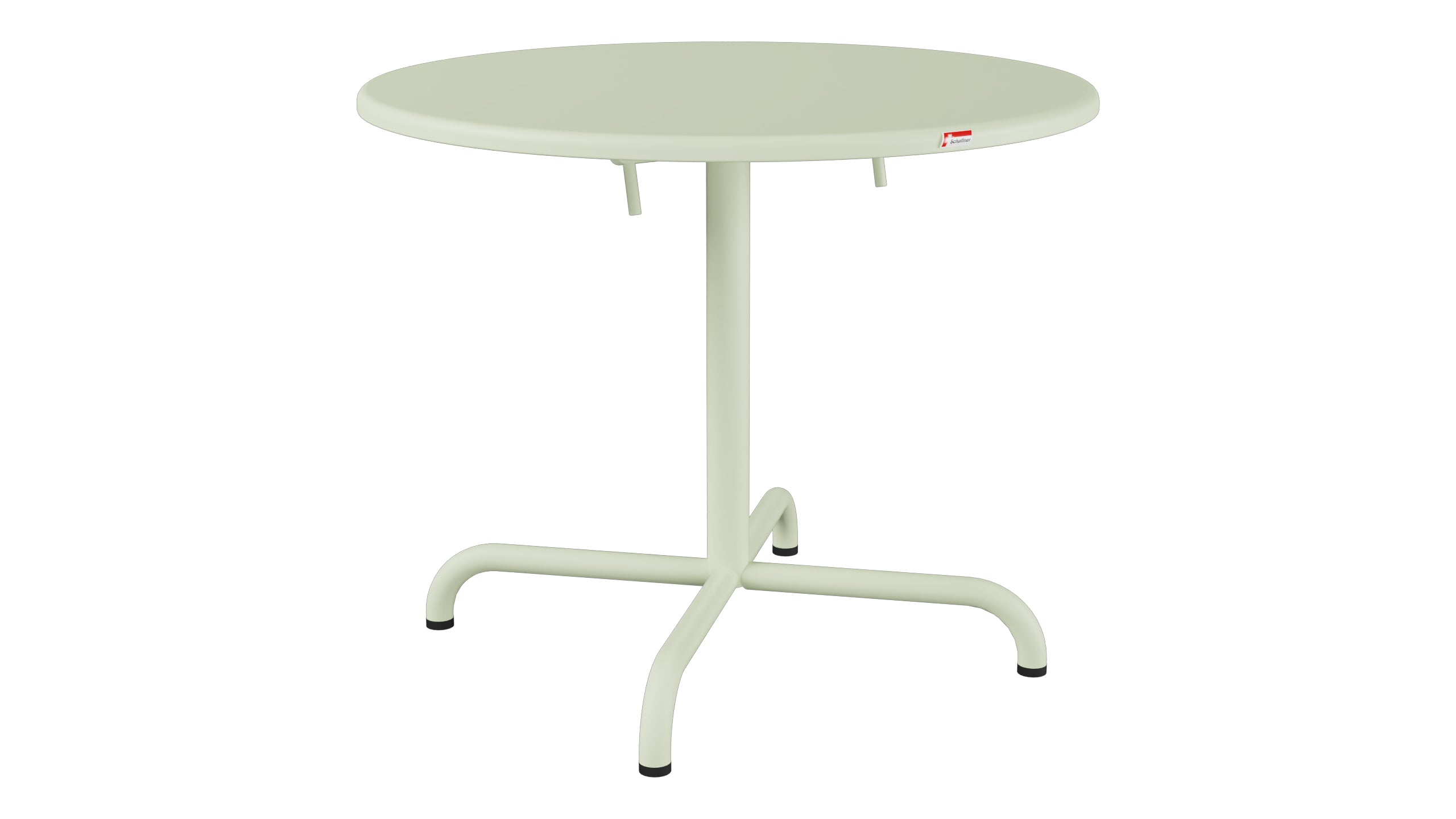 Davos Glasfaser-Salontisch ø75 / 62 klappbar in Pastellgrün präsentiert im Onlineshop von KAQTU Design AG. Beistelltisch Outdoor ist von Schaffner