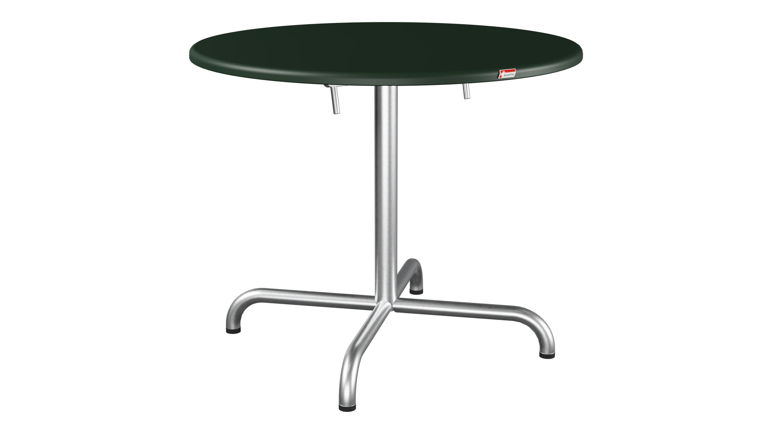 Davos Glasfaser-Salontisch ø75 / 62 klappbar in Tannengrün präsentiert im Onlineshop von KAQTU Design AG. Beistelltisch Outdoor ist von Schaffner