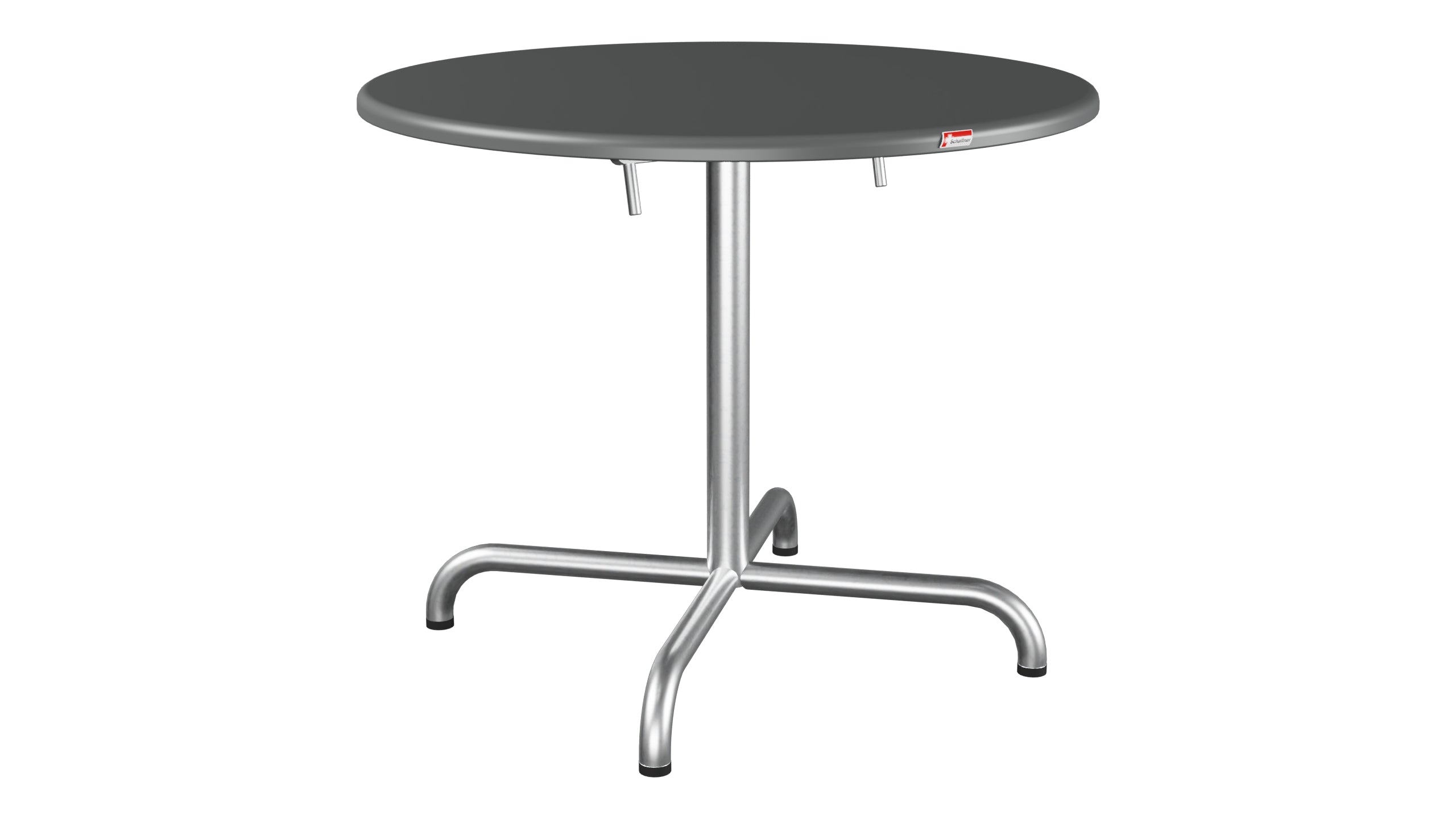 Davos Glasfaser-Salontisch ø75 / 62 klappbar in Graphit präsentiert im Onlineshop von KAQTU Design AG. Beistelltisch Outdoor ist von Schaffner