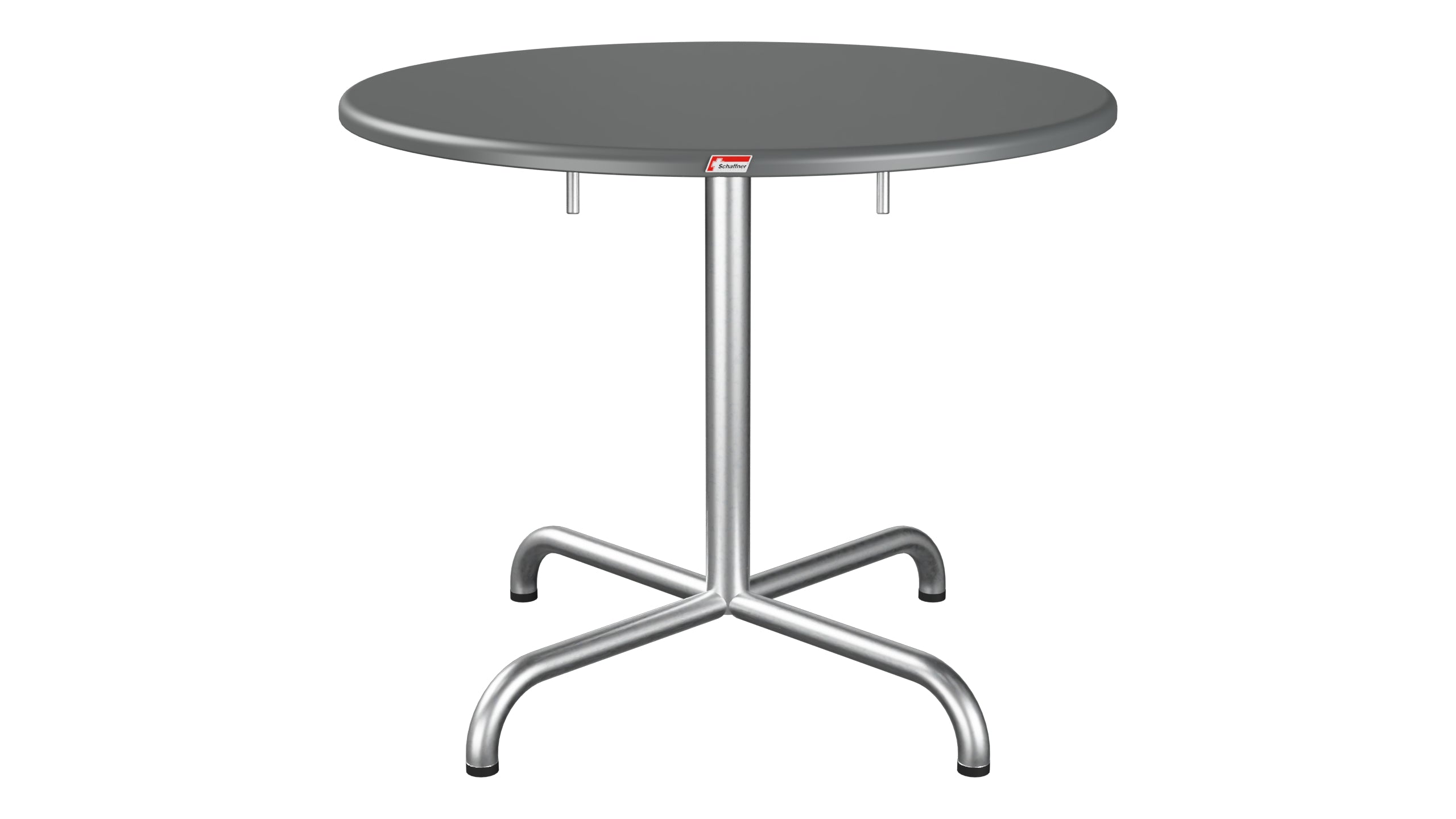 Davos Glasfaser-Salontisch ø75 / 62 klappbar in Graphit präsentiert im Onlineshop von KAQTU Design AG. Beistelltisch Outdoor ist von Schaffner