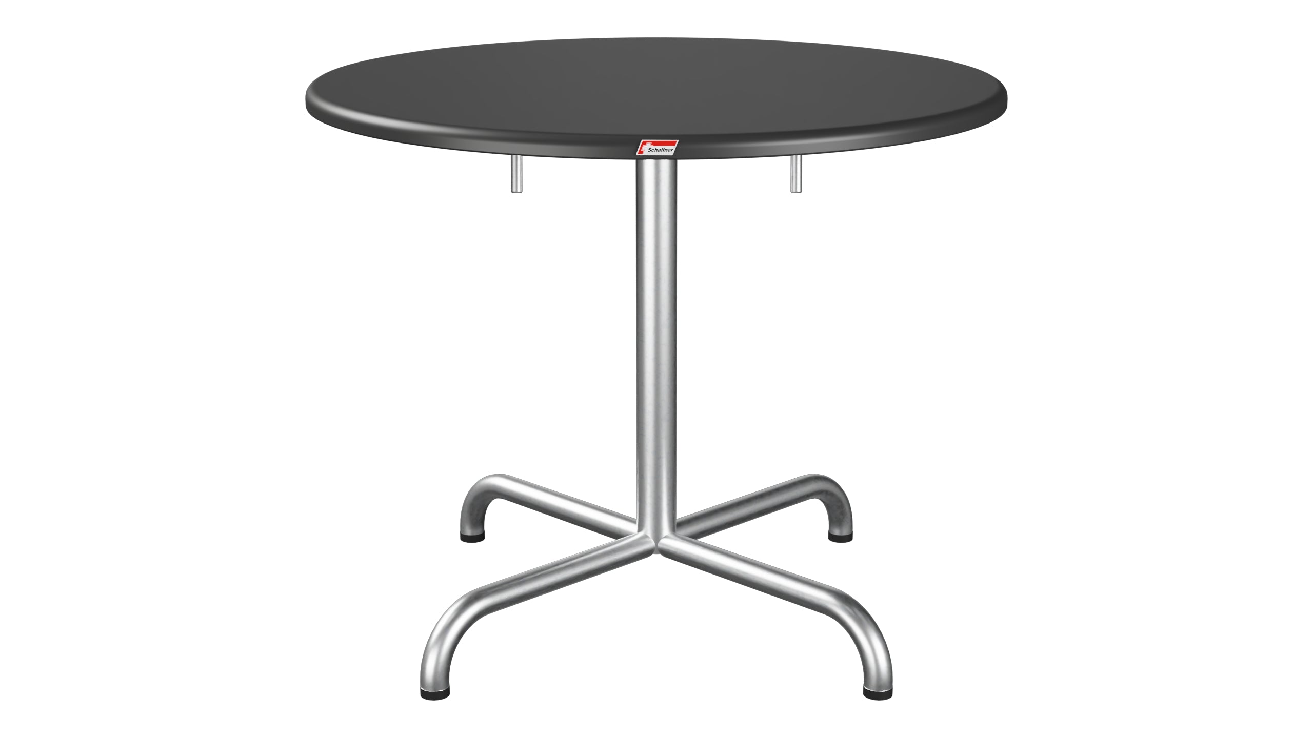 Davos Glasfaser-Salontisch ø75 / 62 klappbar in Anthrazit präsentiert im Onlineshop von KAQTU Design AG. Beistelltisch Outdoor ist von Schaffner