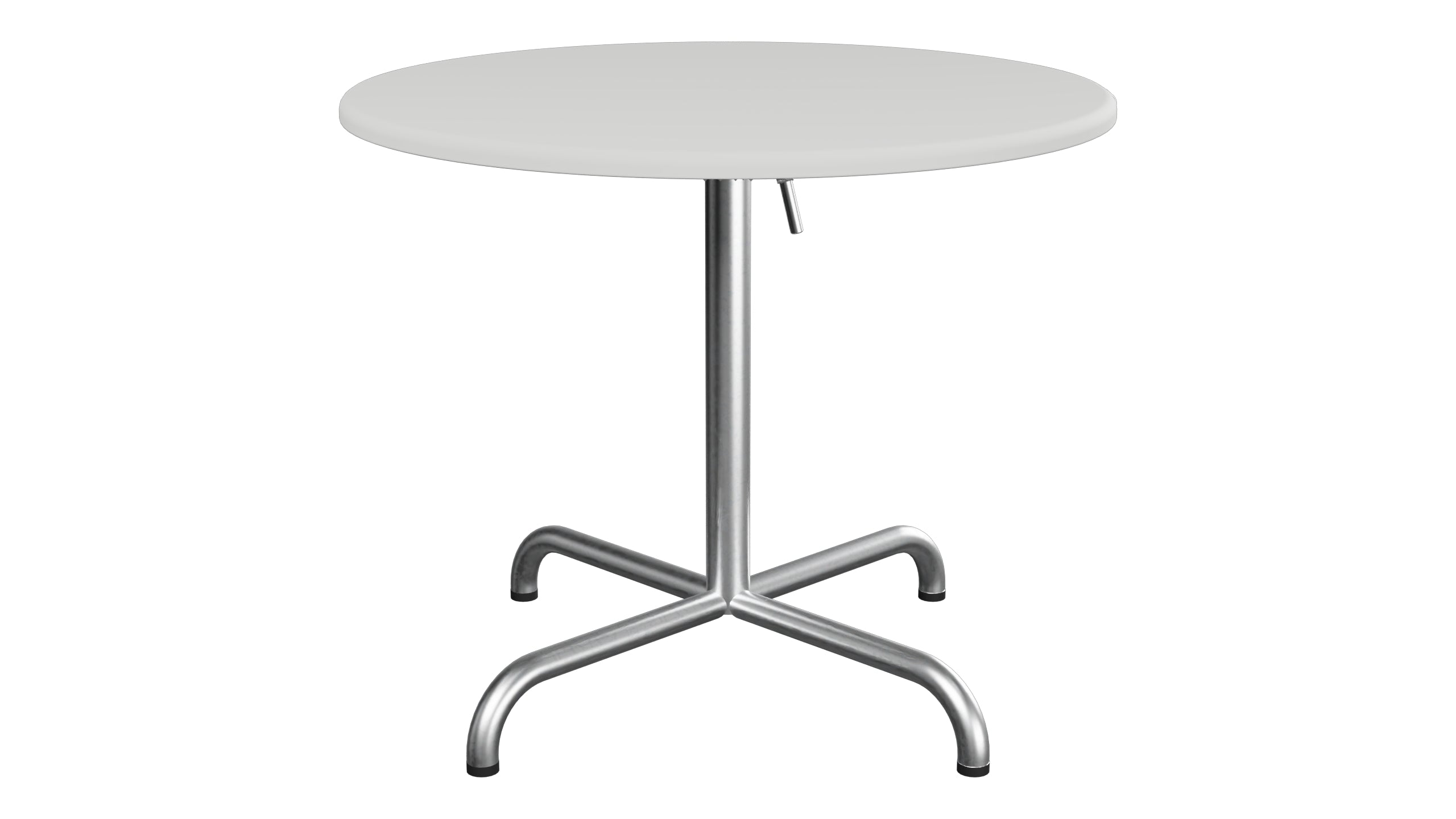 Davos Glasfaser-Salontisch ø75 / 62 klappbar in Alusilber präsentiert im Onlineshop von KAQTU Design AG. Beistelltisch Outdoor ist von Schaffner