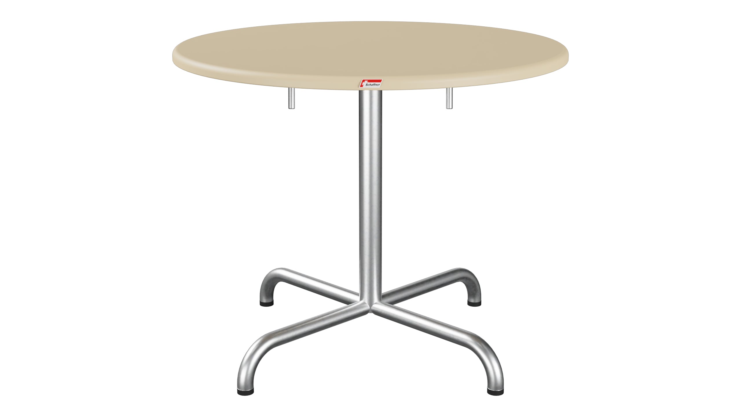 Davos Glasfaser-Salontisch ø75 / 62 klappbar in Pastellbraun präsentiert im Onlineshop von KAQTU Design AG. Beistelltisch Outdoor ist von Schaffner