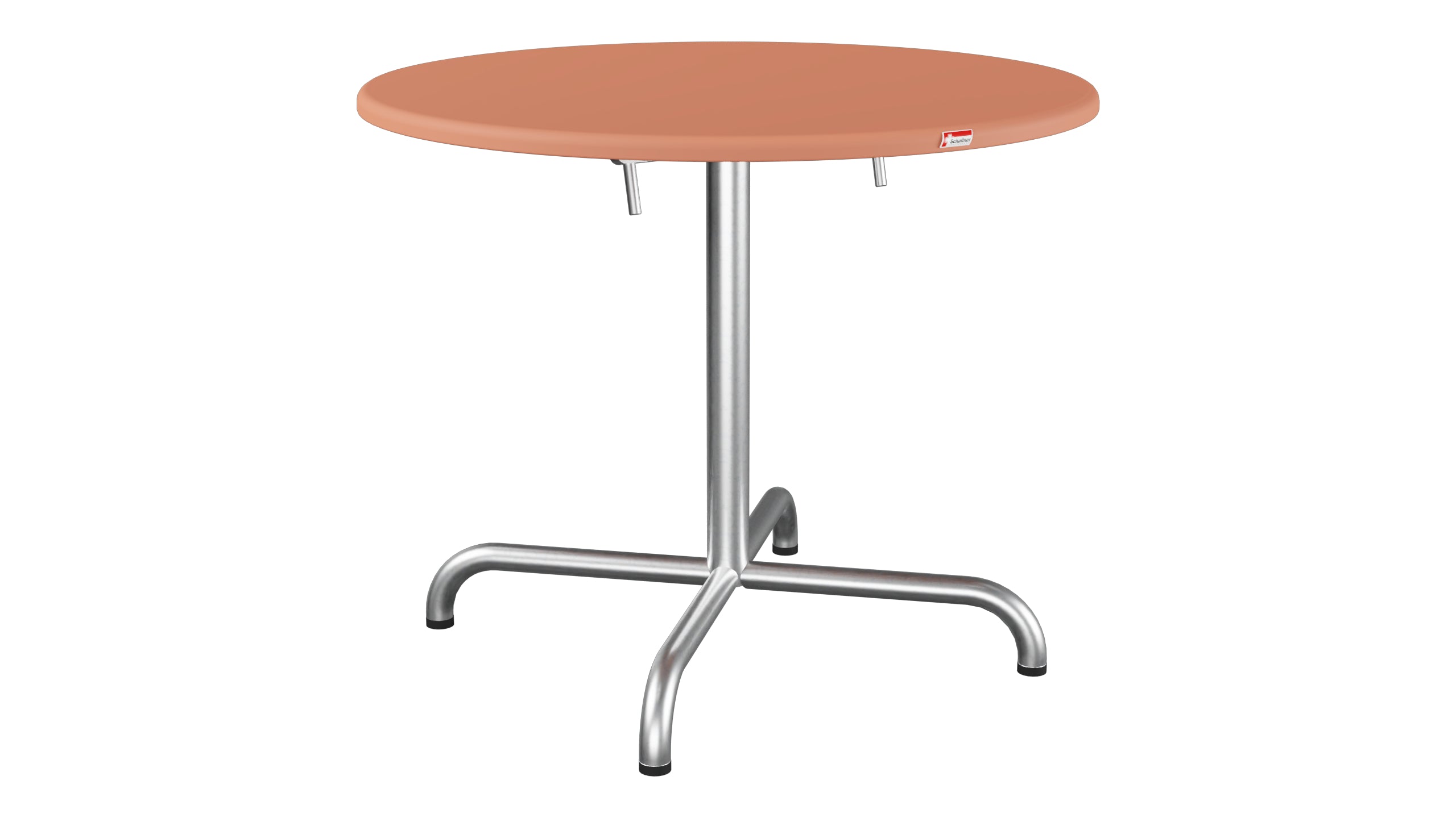 Davos Glasfaser-Salontisch ø75 / 62 klappbar in Pastellterracotta präsentiert im Onlineshop von KAQTU Design AG. Beistelltisch Outdoor ist von Schaffner