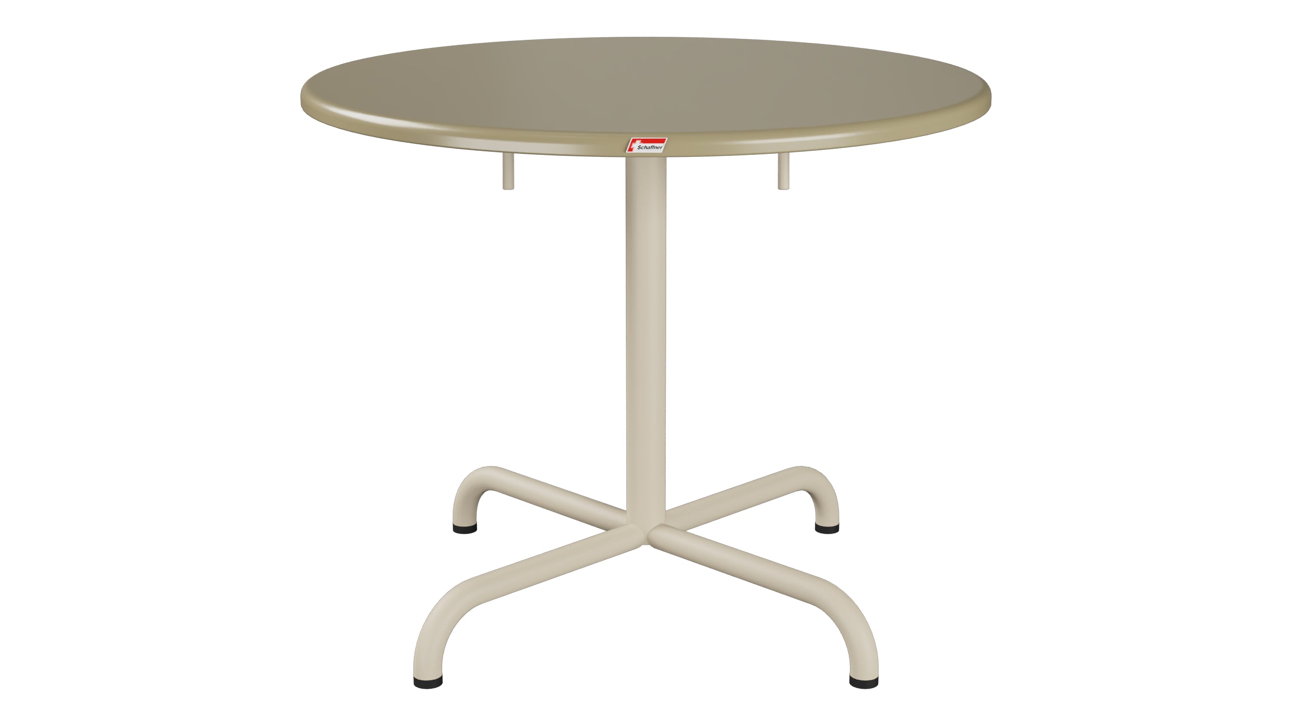 Davos Glasfaser-Salontisch ø75 / 62 klappbar in Champagner präsentiert im Onlineshop von KAQTU Design AG. Beistelltisch Outdoor ist von Schaffner