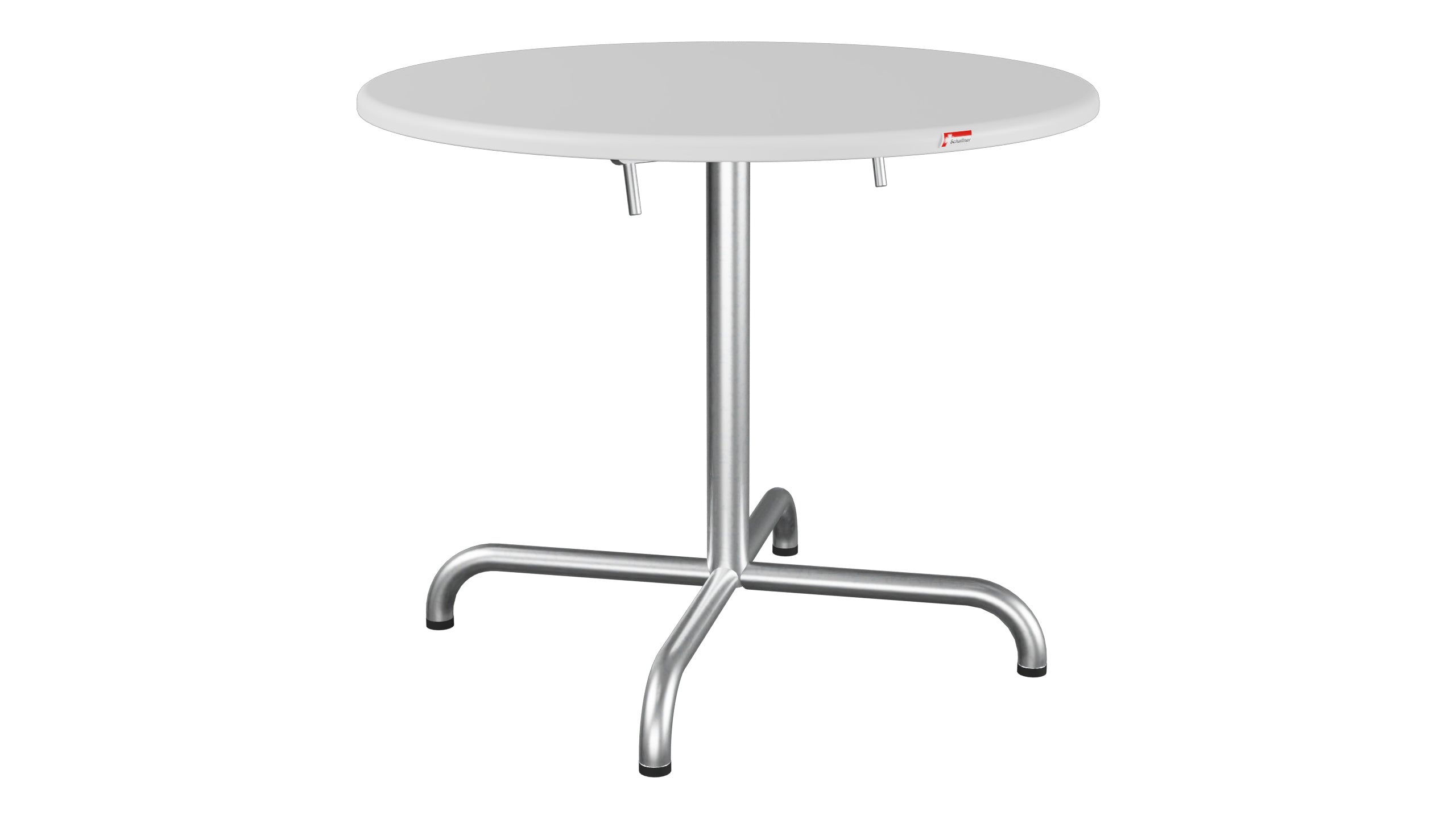 Davos Glasfaser-Salontisch ø75 / 62 klappbar in Weiss präsentiert im Onlineshop von KAQTU Design AG. Beistelltisch Outdoor ist von Schaffner