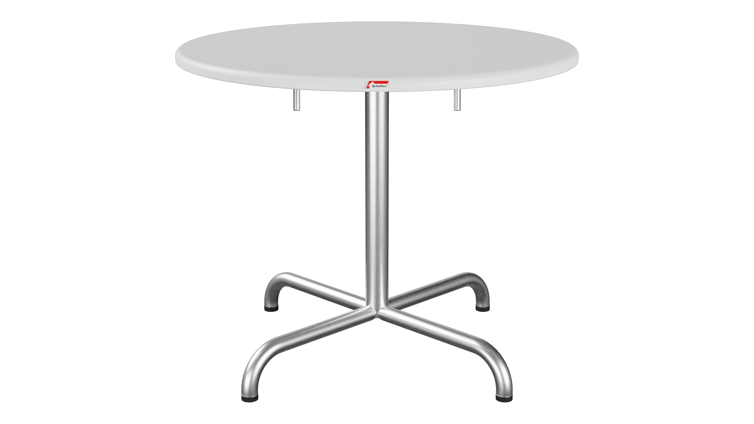 Davos Glasfaser-Salontisch ø75 / 62 klappbar in Weiss präsentiert im Onlineshop von KAQTU Design AG. Beistelltisch Outdoor ist von Schaffner