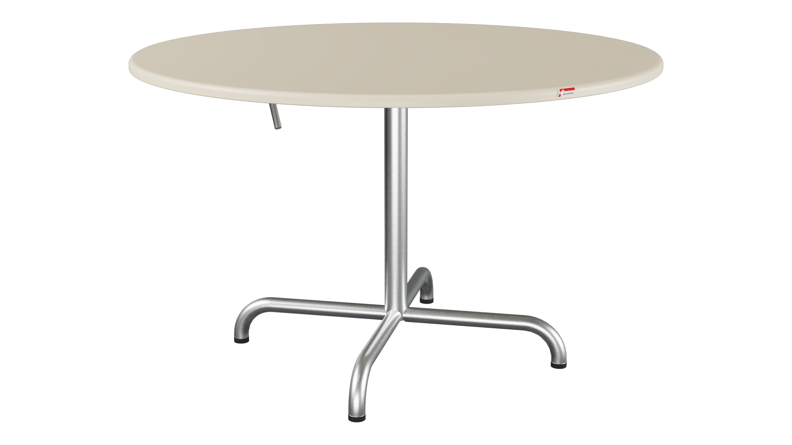 Davos Glasfaser-Salontisch ø100 / 62 klappbar in Pastellsand präsentiert im Onlineshop von KAQTU Design AG. Beistelltisch Outdoor ist von Schaffner