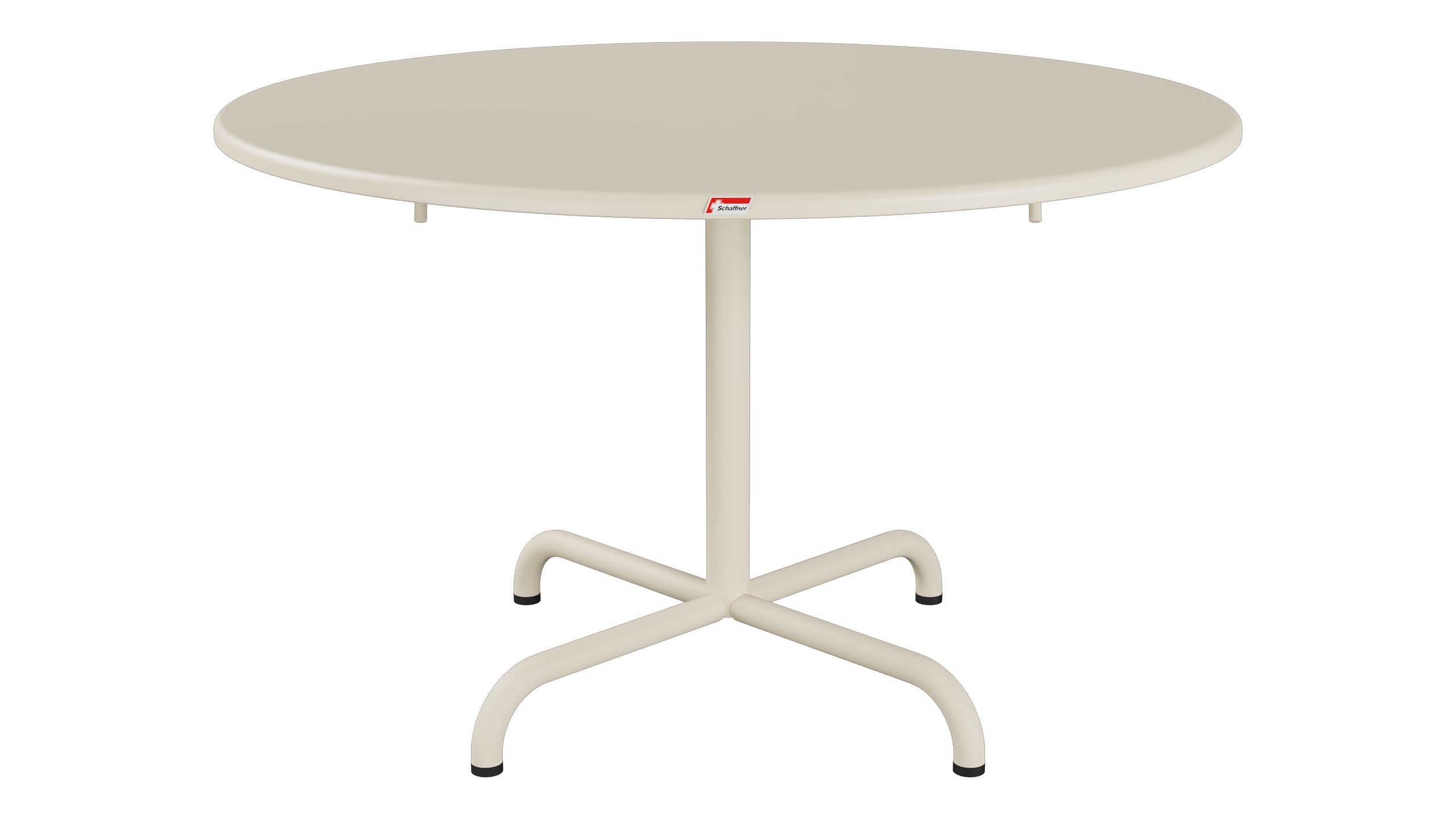 Davos Glasfaser-Salontisch ø100 / 62 klappbar in Pastellsand präsentiert im Onlineshop von KAQTU Design AG. Beistelltisch Outdoor ist von Schaffner