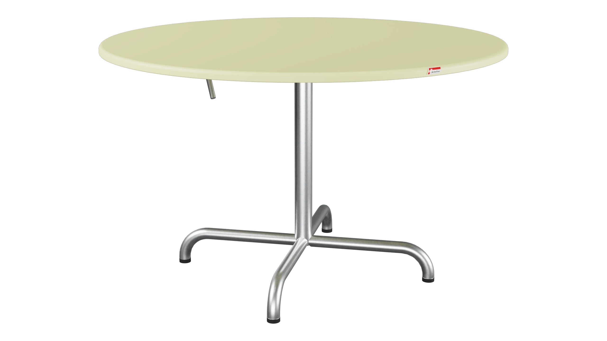 Davos Glasfaser-Salontisch ø100 / 62 klappbar in Buchsbaumgelb präsentiert im Onlineshop von KAQTU Design AG. Beistelltisch Outdoor ist von Schaffner