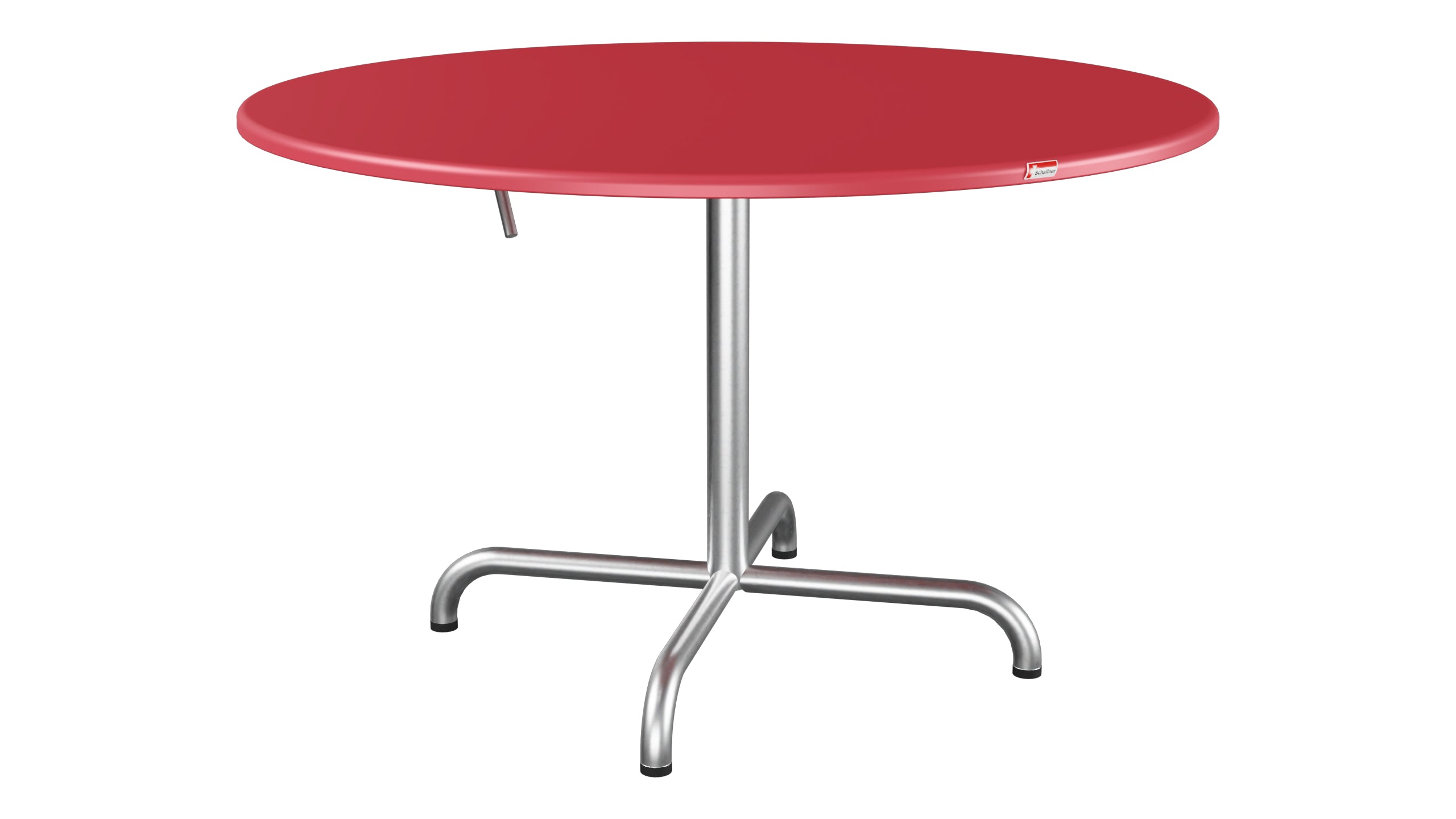 Davos Glasfaser-Salontisch ø100 / 62 klappbar in Ahornrot präsentiert im Onlineshop von KAQTU Design AG. Beistelltisch Outdoor ist von Schaffner