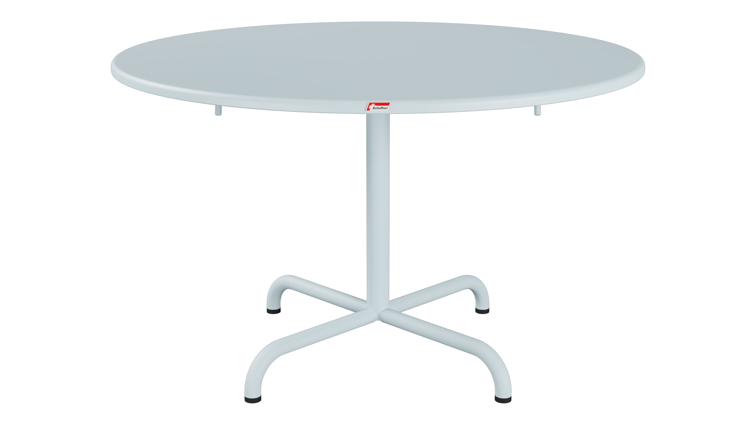 Davos Glasfaser-Salontisch ø100 / 62 klappbar in Pastellblau präsentiert im Onlineshop von KAQTU Design AG. Beistelltisch Outdoor ist von Schaffner