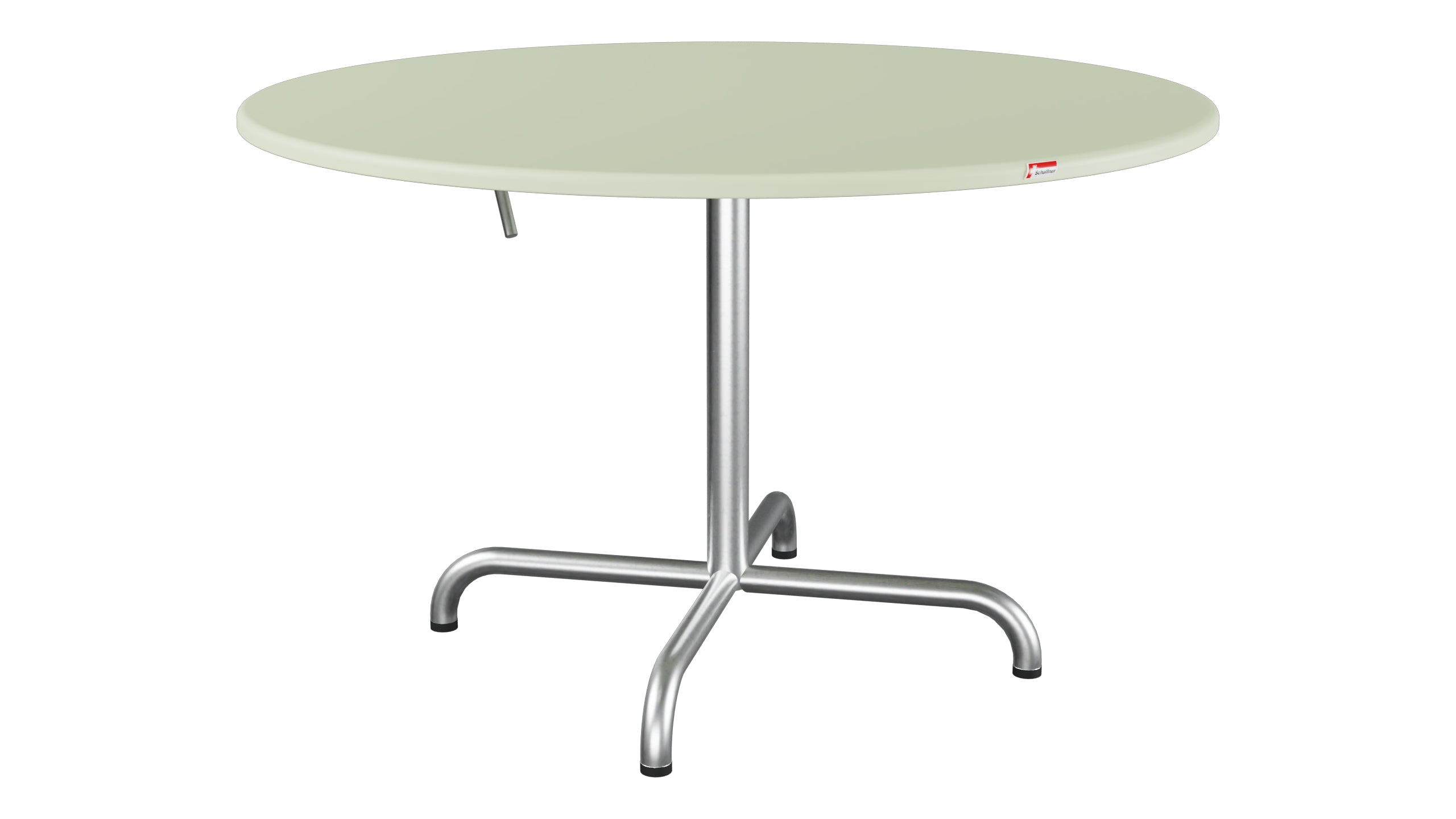 Davos Glasfaser-Salontisch ø100 / 62 klappbar in Pastellgrün präsentiert im Onlineshop von KAQTU Design AG. Beistelltisch Outdoor ist von Schaffner