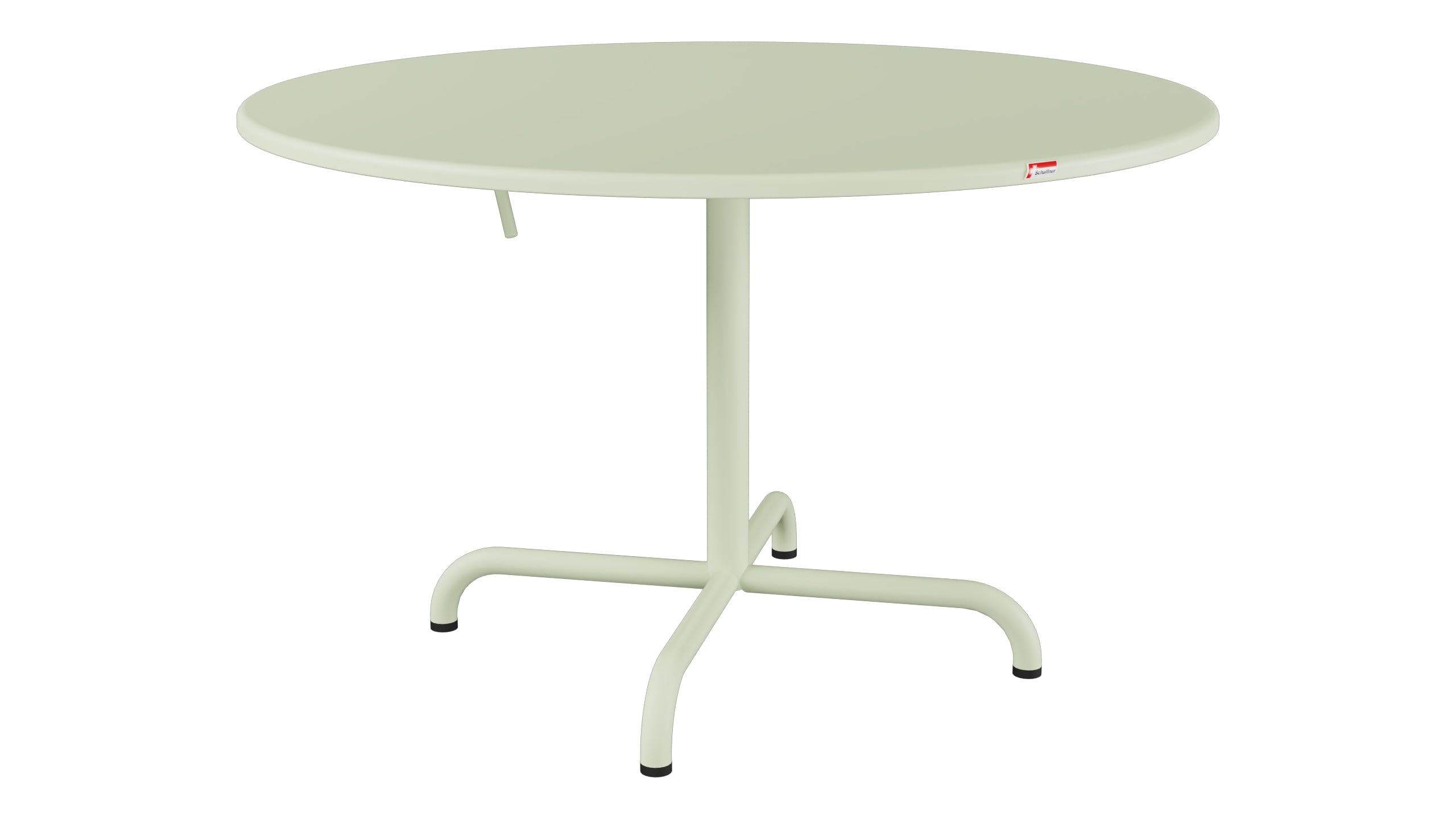 Davos Glasfaser-Salontisch ø100 / 62 klappbar in Pastellgrün präsentiert im Onlineshop von KAQTU Design AG. Beistelltisch Outdoor ist von Schaffner