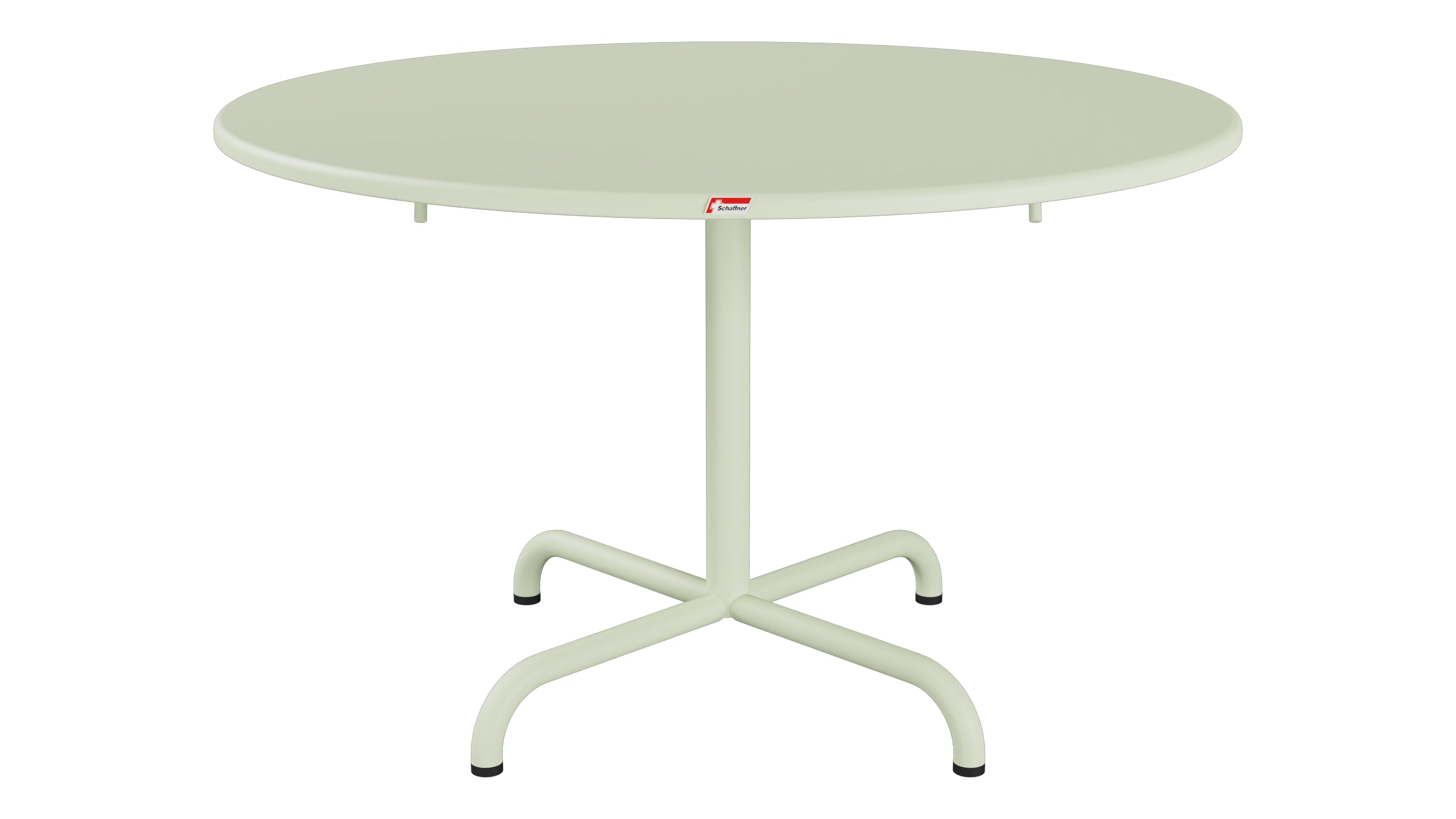 Davos Glasfaser-Salontisch ø100 / 62 klappbar in Pastellgrün präsentiert im Onlineshop von KAQTU Design AG. Beistelltisch Outdoor ist von Schaffner