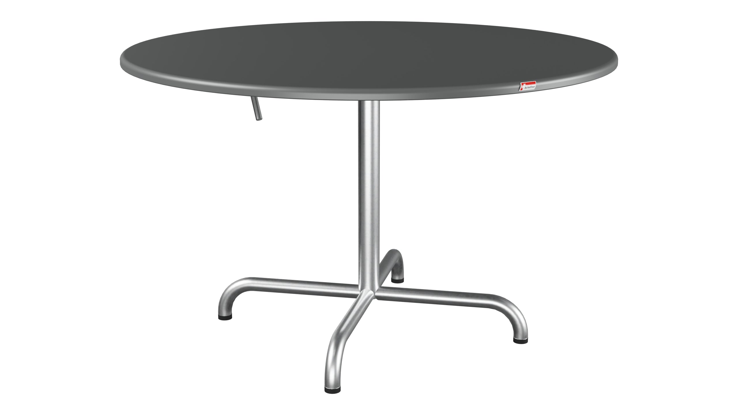 Davos Glasfaser-Salontisch ø100 / 62 klappbar in Graphit präsentiert im Onlineshop von KAQTU Design AG. Beistelltisch Outdoor ist von Schaffner