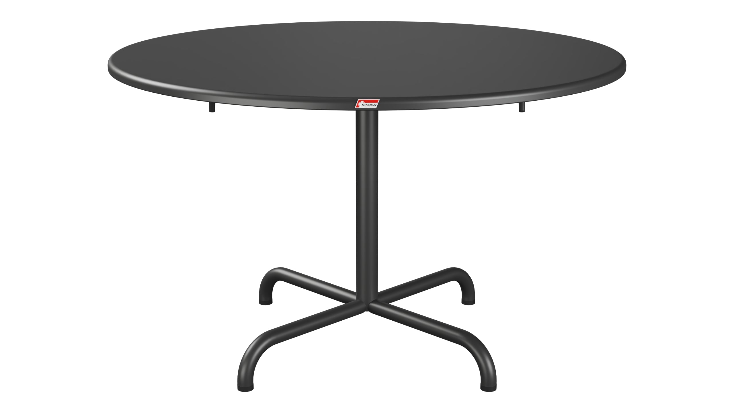 Davos Glasfaser-Salontisch ø100 / 62 klappbar in Anthrazit präsentiert im Onlineshop von KAQTU Design AG. Beistelltisch Outdoor ist von Schaffner