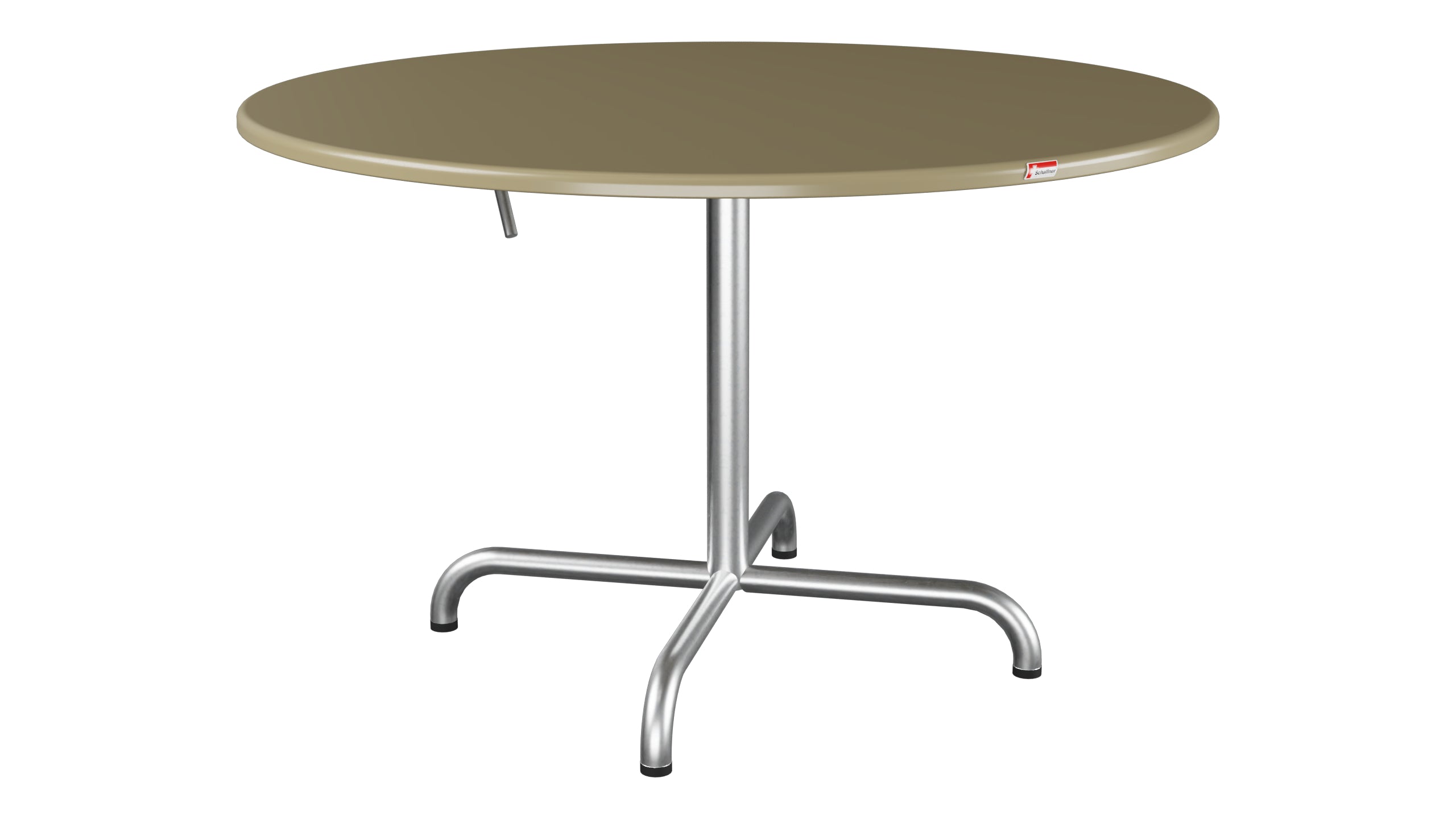 Davos Glasfaser-Salontisch ø100 / 62 klappbar in Champagner präsentiert im Onlineshop von KAQTU Design AG. Beistelltisch Outdoor ist von Schaffner