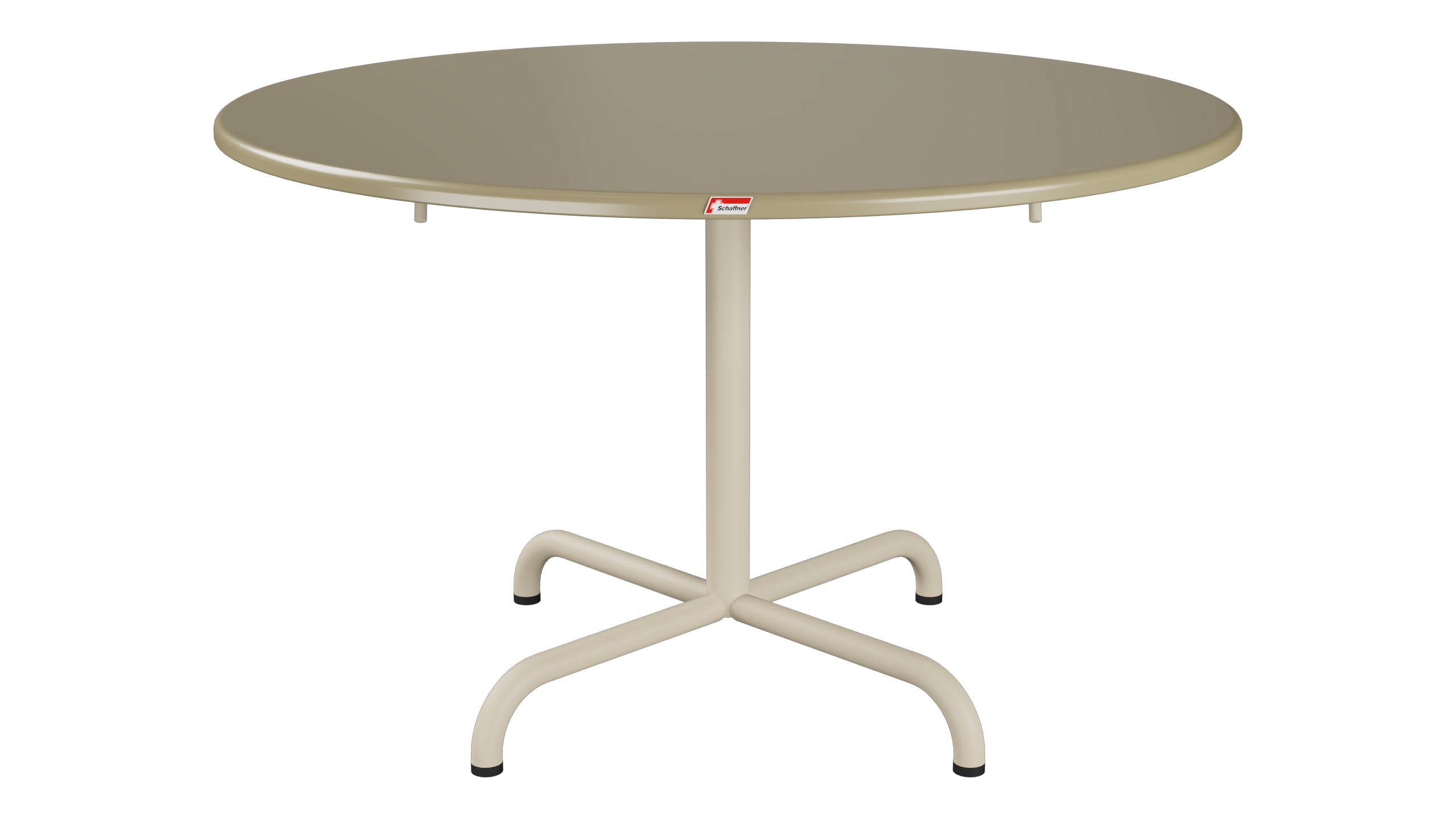 Davos Glasfaser-Salontisch ø100 / 62 klappbar in Champagner präsentiert im Onlineshop von KAQTU Design AG. Beistelltisch Outdoor ist von Schaffner