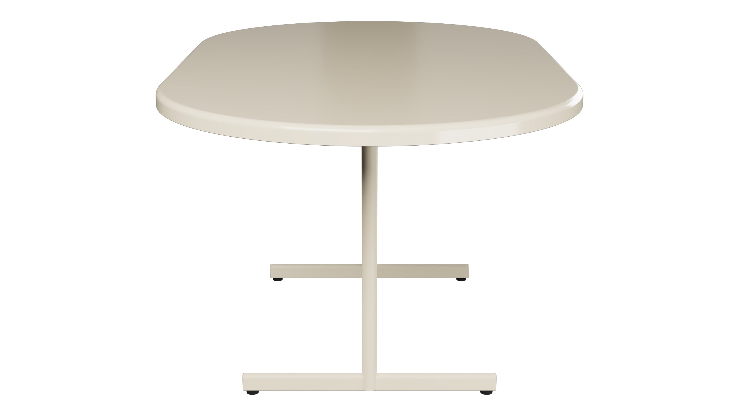 Bodensee Glasfaser-Gartentisch 160x95 oval klappbar in Pastellsand präsentiert im Onlineshop von KAQTU Design AG. Gartentisch ist von Schaffner