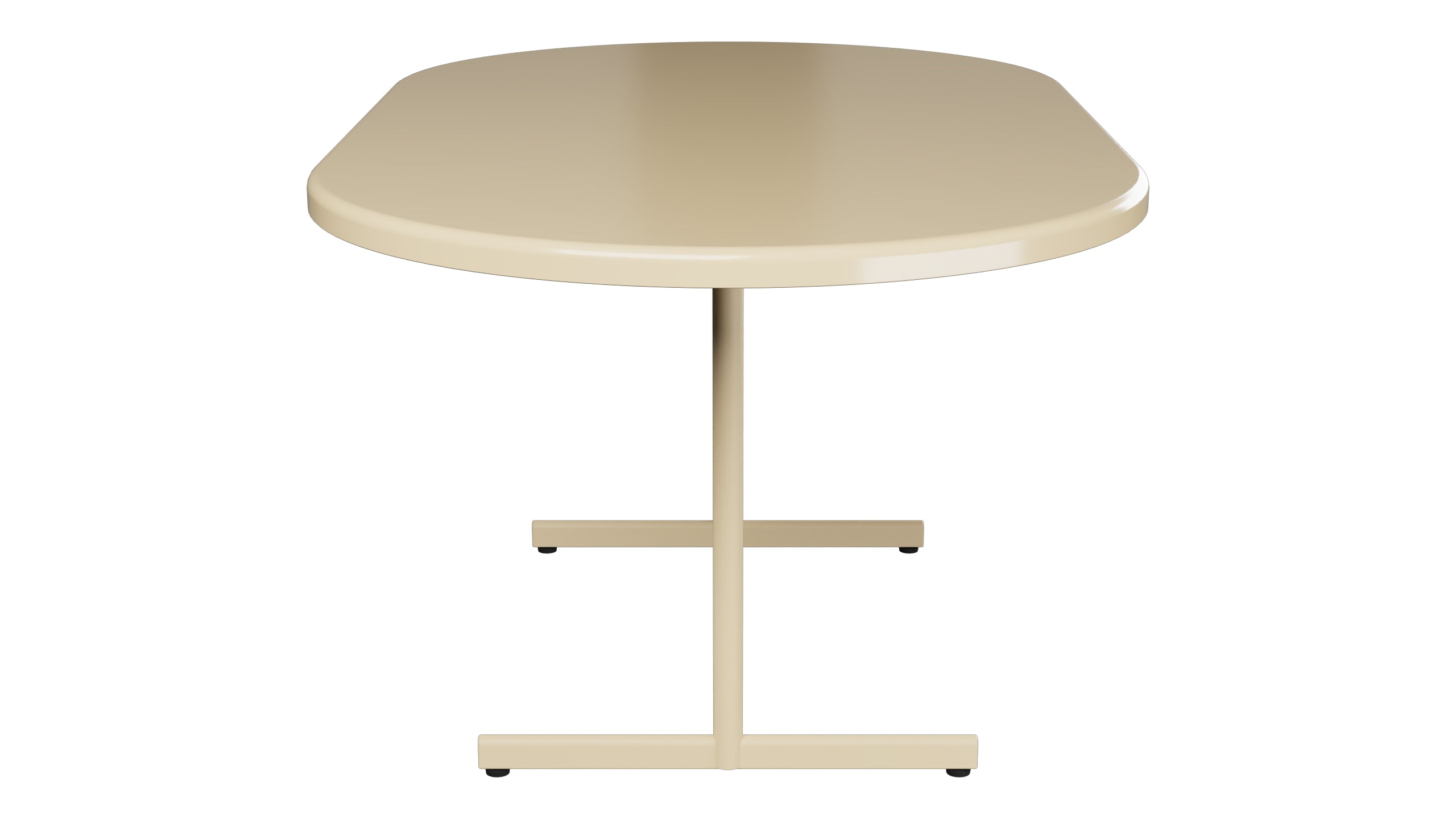 Bodensee Glasfaser-Gartentisch 160x95 oval klappbar in Pastellbraun präsentiert im Onlineshop von KAQTU Design AG. Gartentisch ist von Schaffner