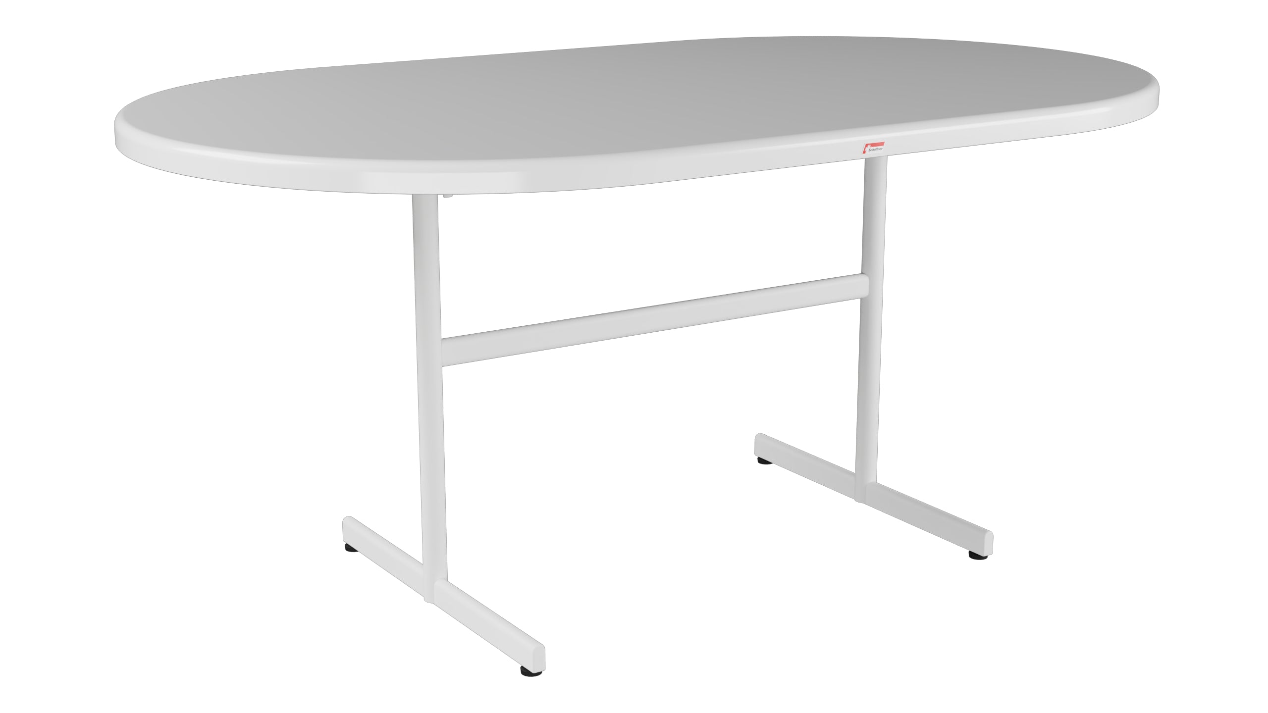Bodensee Glasfaser-Gartentisch 160x95 oval klappbar in Weiss präsentiert im Onlineshop von KAQTU Design AG. Gartentisch ist von Schaffner