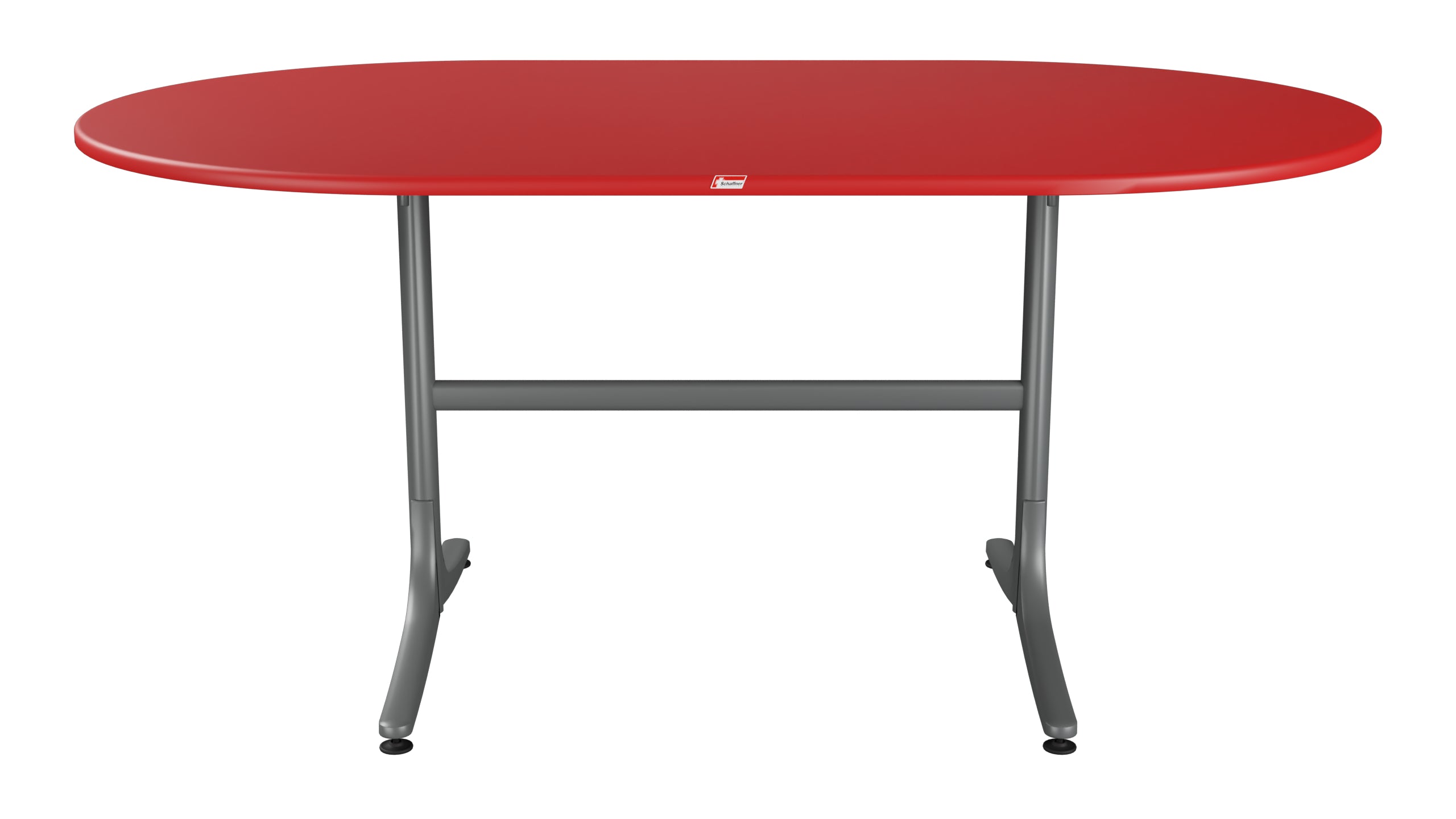 Schaffhausen Glasfaser-Gartentisch 160x95 oval klappbar in Rot präsentiert im Onlineshop von KAQTU Design AG. Gartentisch ist von Schaffner