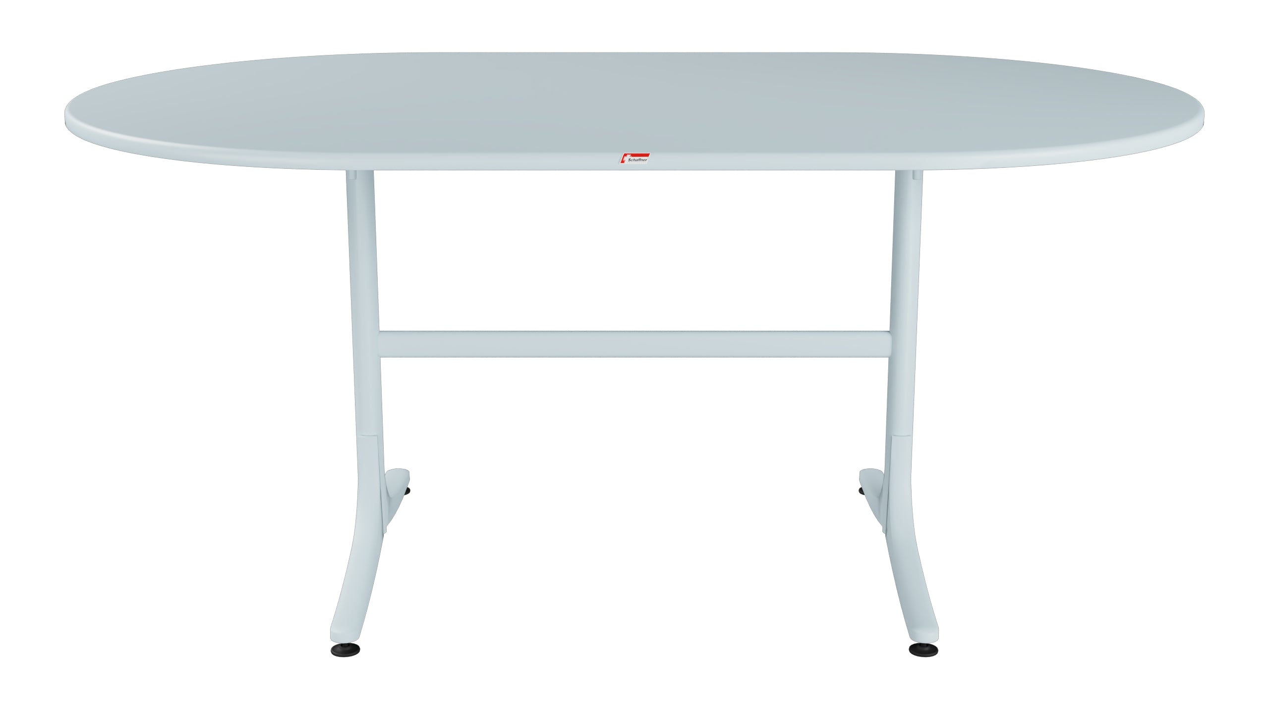 Schaffhausen Glasfaser-Gartentisch 160x95 oval klappbar in Pastellblau präsentiert im Onlineshop von KAQTU Design AG. Gartentisch ist von Schaffner