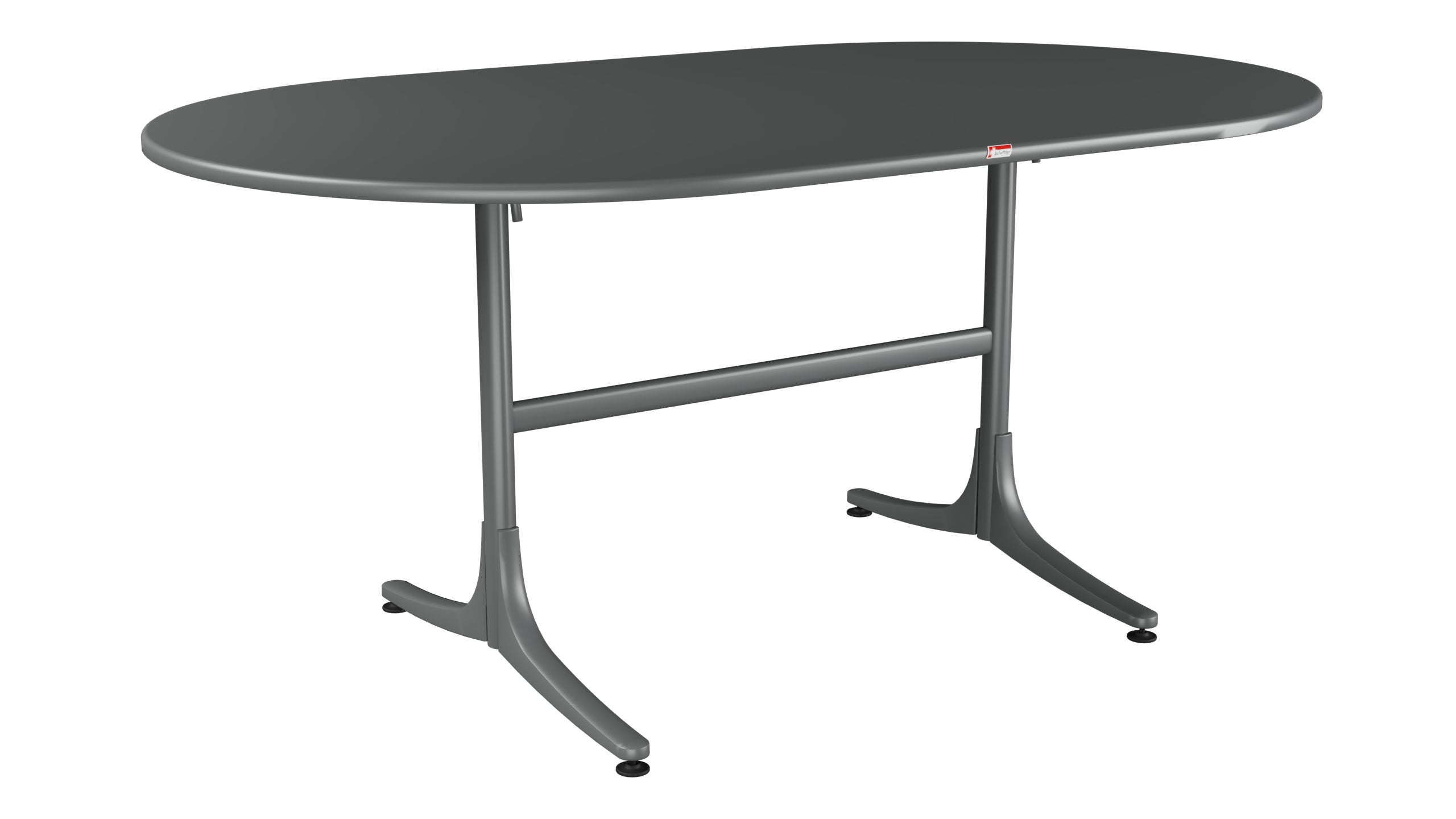 Schaffhausen Glasfaser-Gartentisch 160x95 oval klappbar in Graphit präsentiert im Onlineshop von KAQTU Design AG. Gartentisch ist von Schaffner