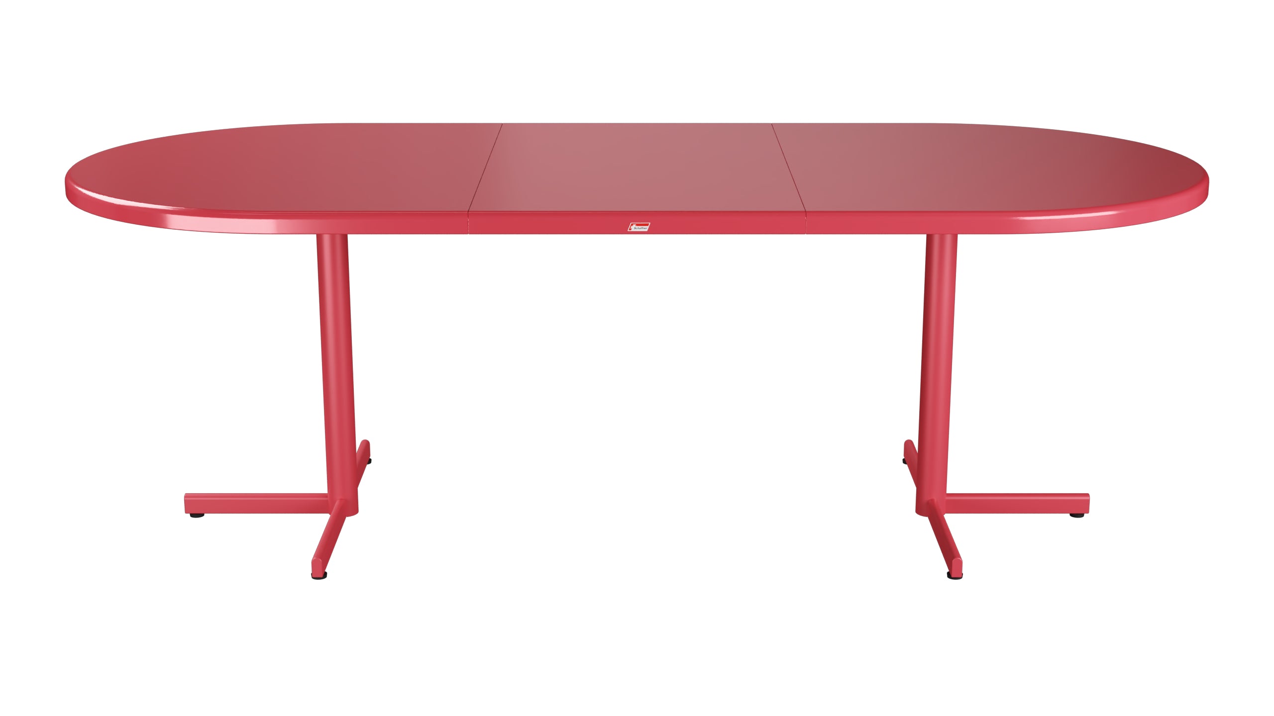 Bodensee Glasfaser-Gartentisch 160/218x95 oval klappbar, ausziehbar in Ahornrot präsentiert im Onlineshop von KAQTU Design AG. Gartentisch ist von Schaffner