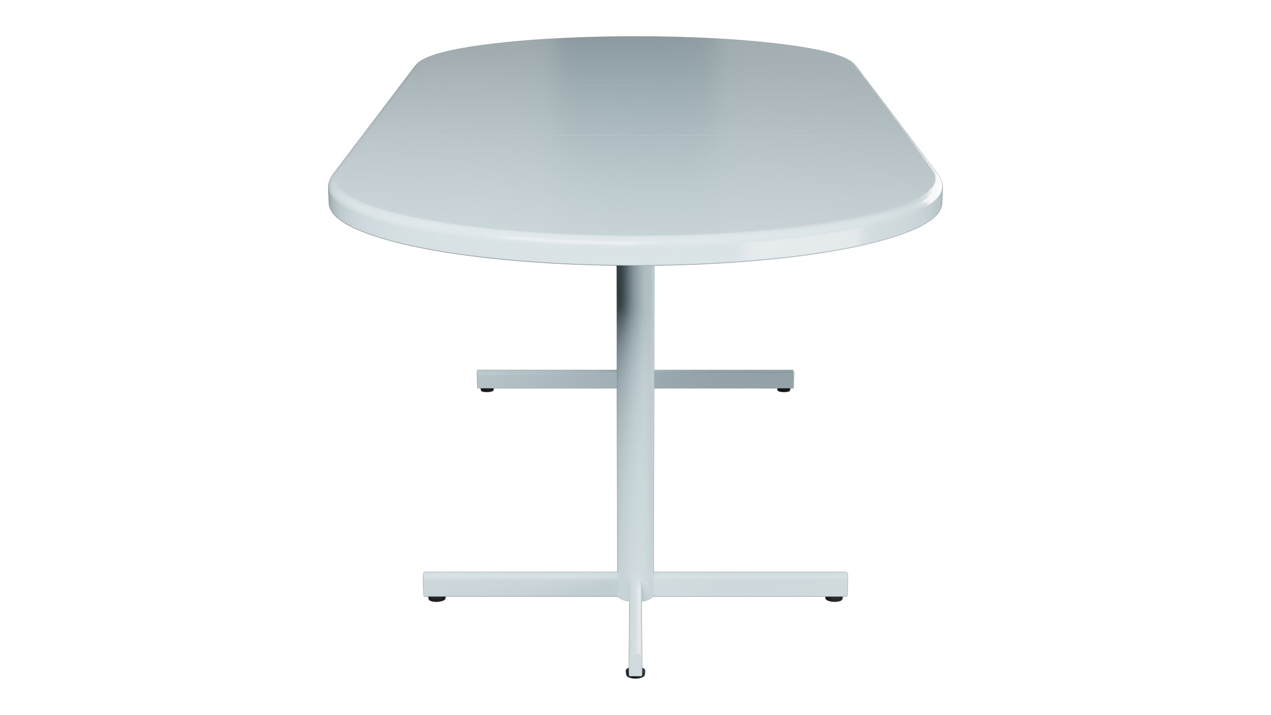 Bodensee Glasfaser-Gartentisch 160/218x95 oval klappbar, ausziehbar in Pastellblau präsentiert im Onlineshop von KAQTU Design AG. Gartentisch ist von Schaffner