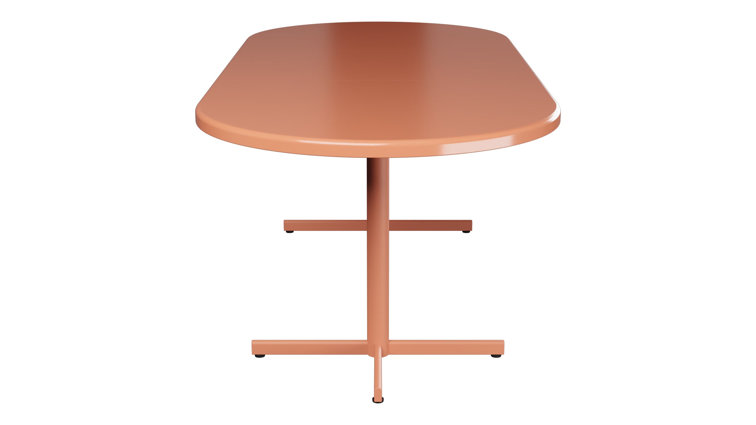 Bodensee Glasfaser-Gartentisch 160/218x95 oval klappbar, ausziehbar in Pastellterracotta präsentiert im Onlineshop von KAQTU Design AG. Gartentisch ist von Schaffner