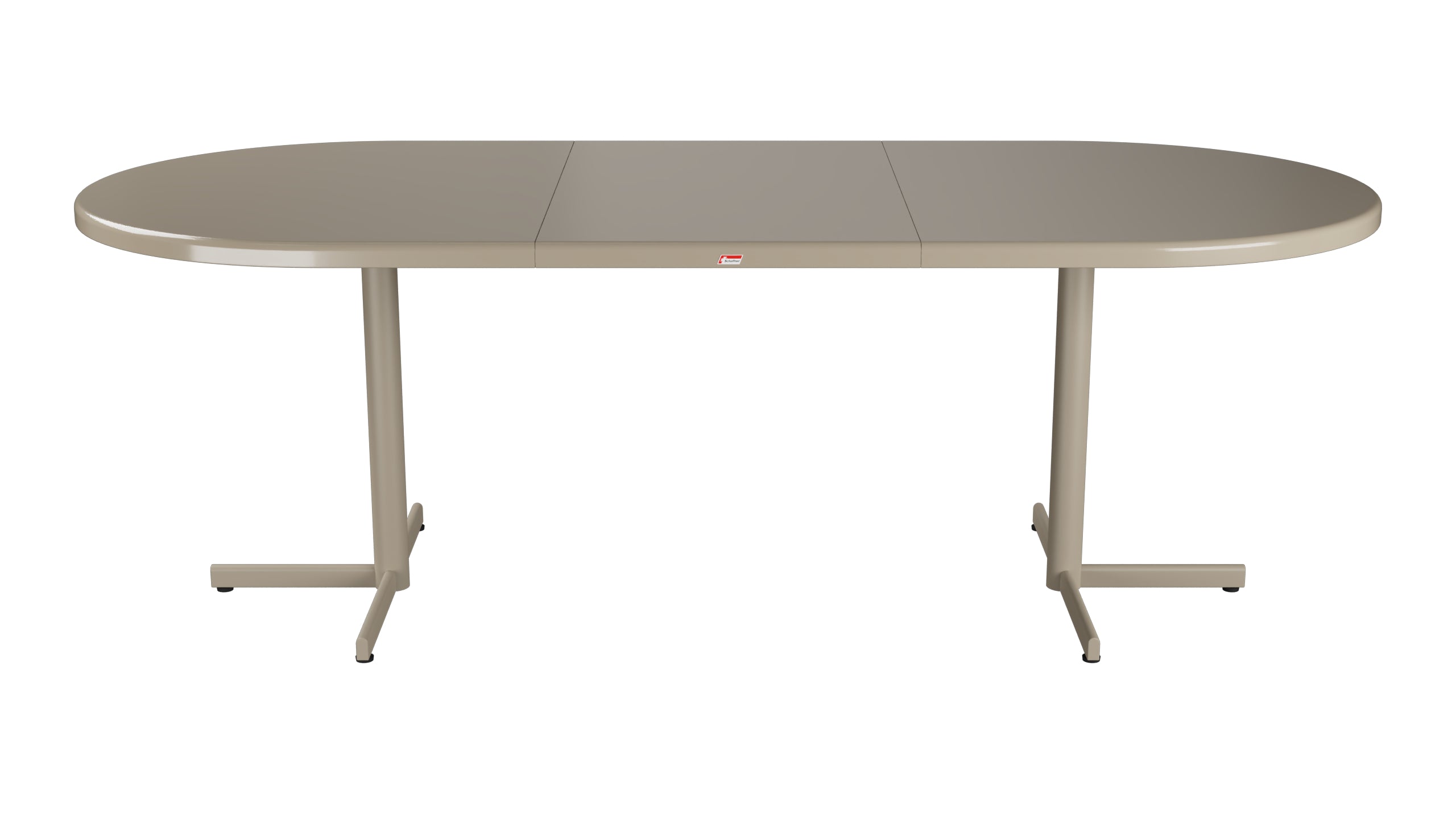 Bodensee Glasfaser-Gartentisch 160/218x95 oval klappbar, ausziehbar in Champagner präsentiert im Onlineshop von KAQTU Design AG. Gartentisch ist von Schaffner
